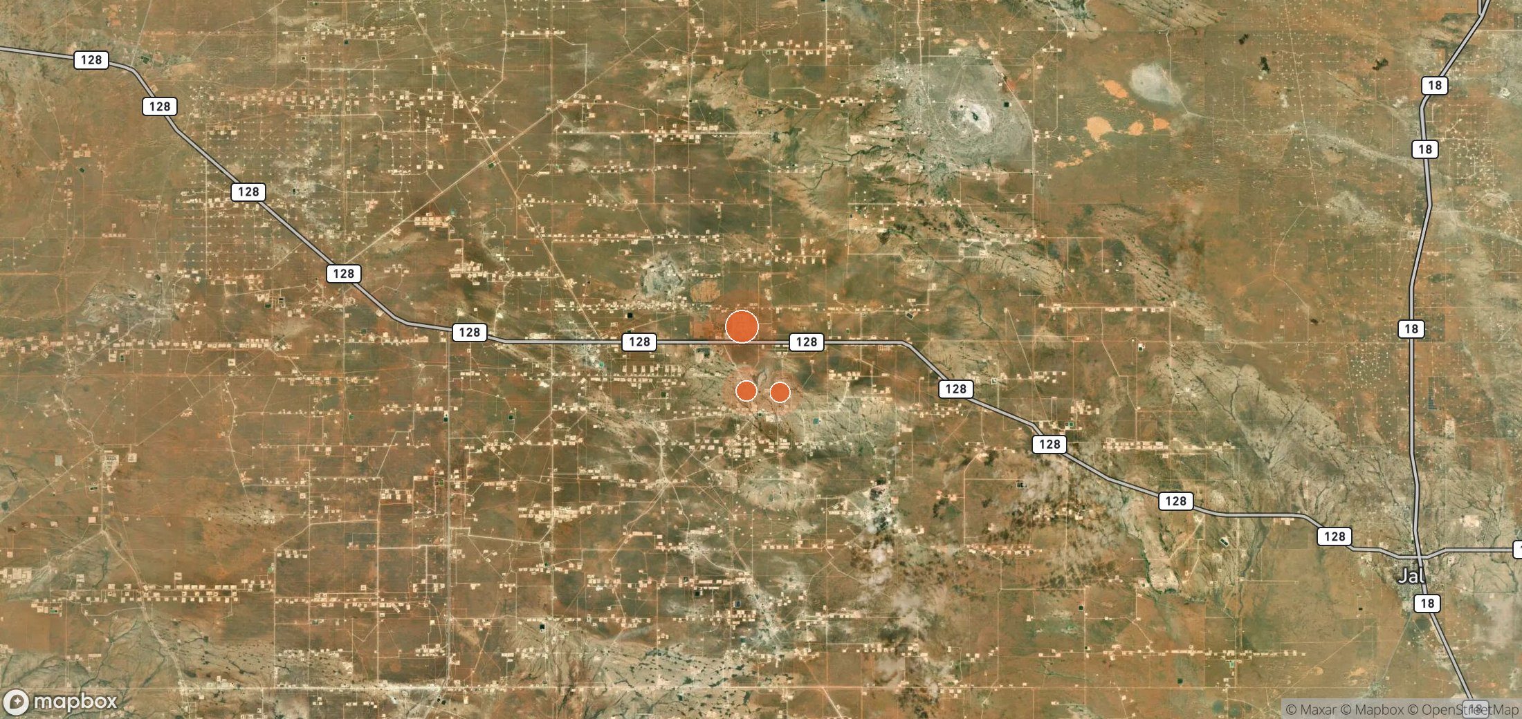 Mapa satelital de plumas de metano en LUCID ENERGY GROUP II LLC