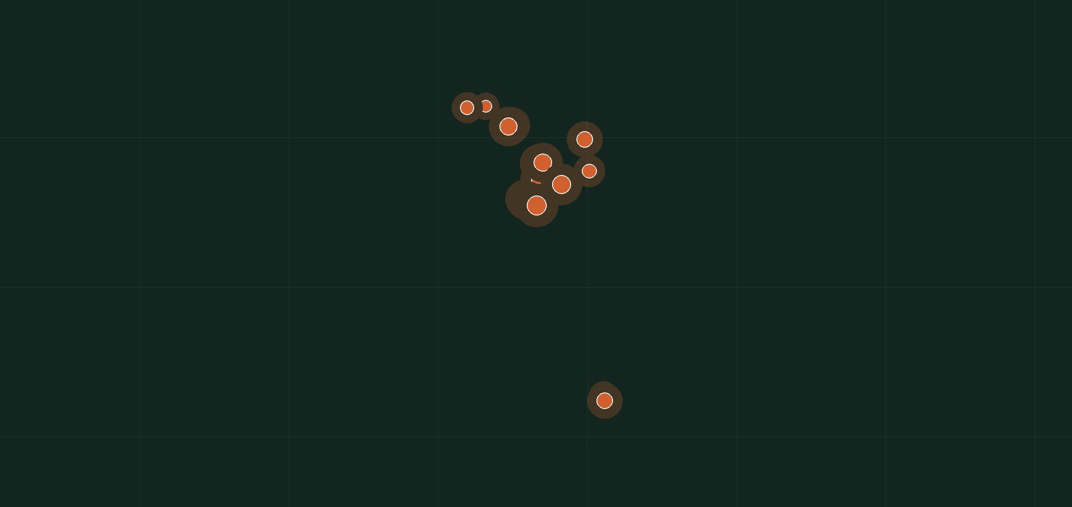 Mapa satelital de plumas de metano en Nigeria