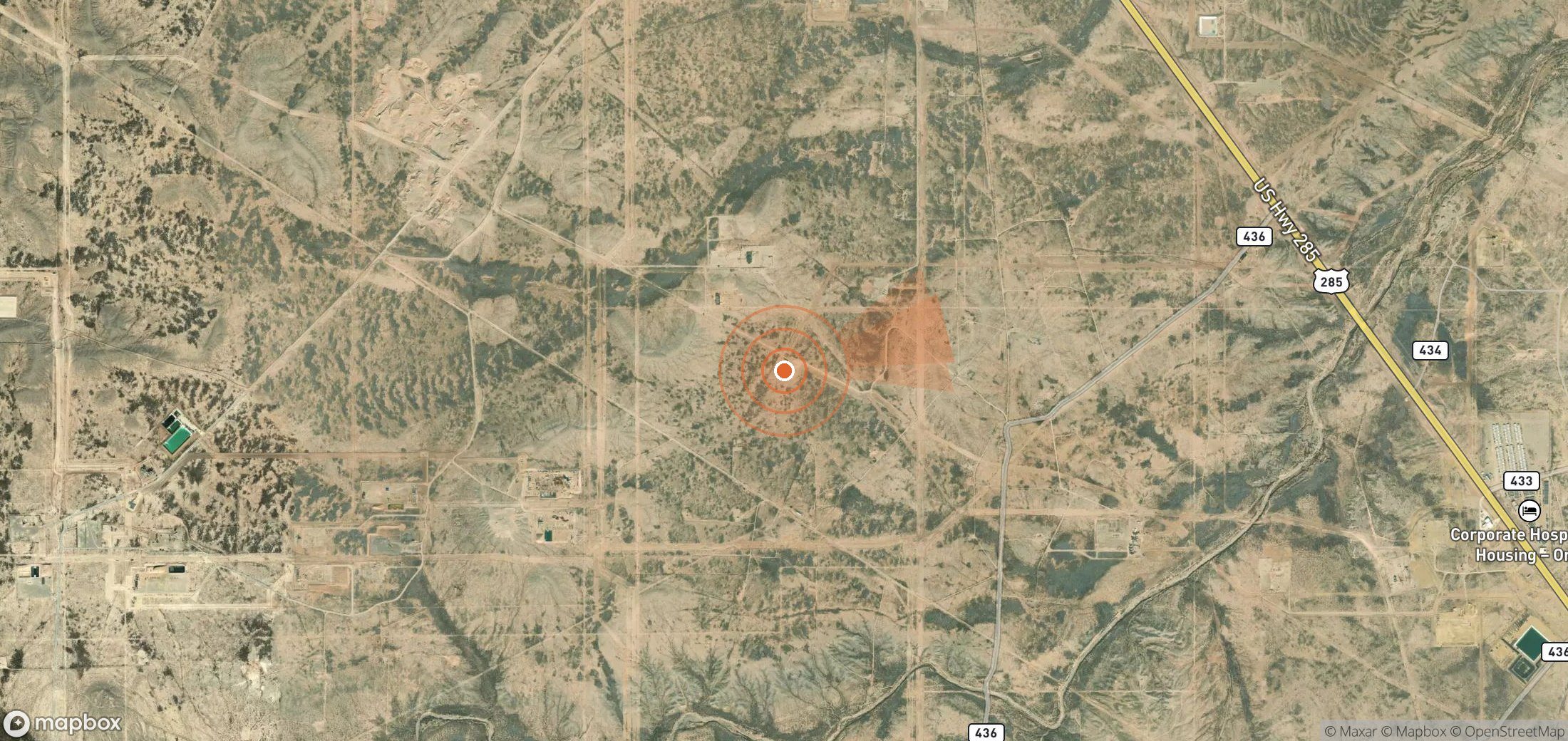 Mapa satelital de plumas de metano en Estados Unidos