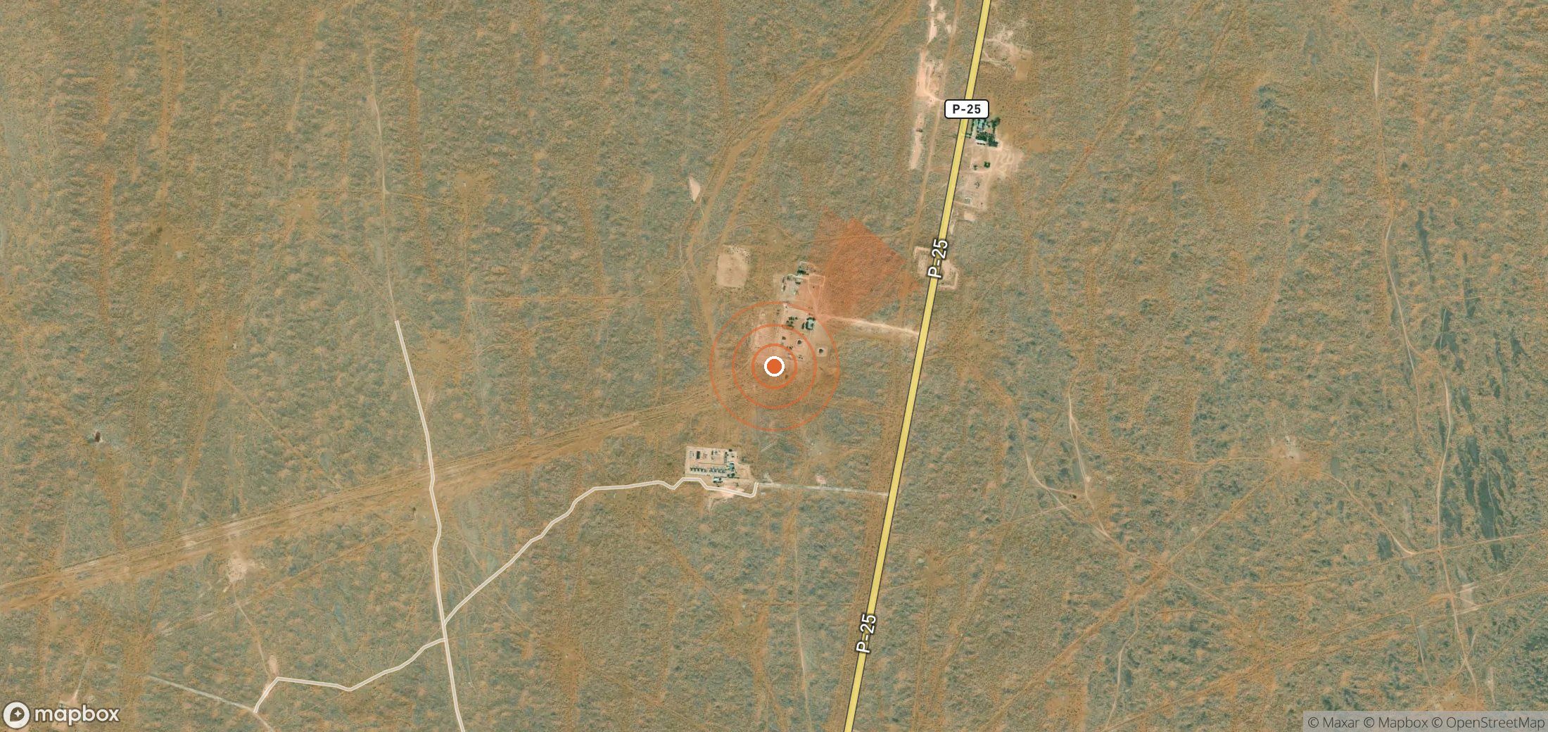 Mapa satelital de plumas de metano en Turkmenistán