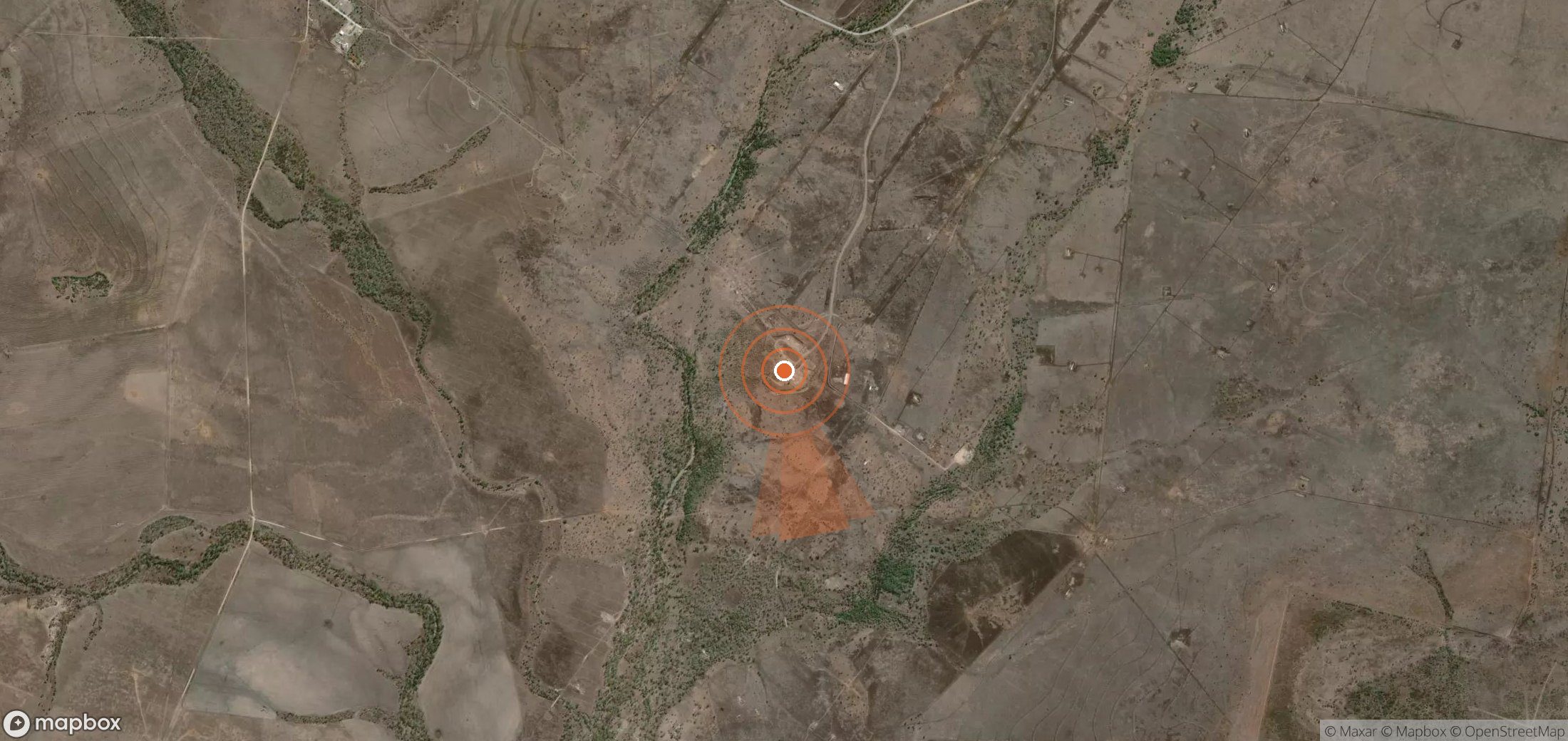 Satellite map of methane plume locations in Australia