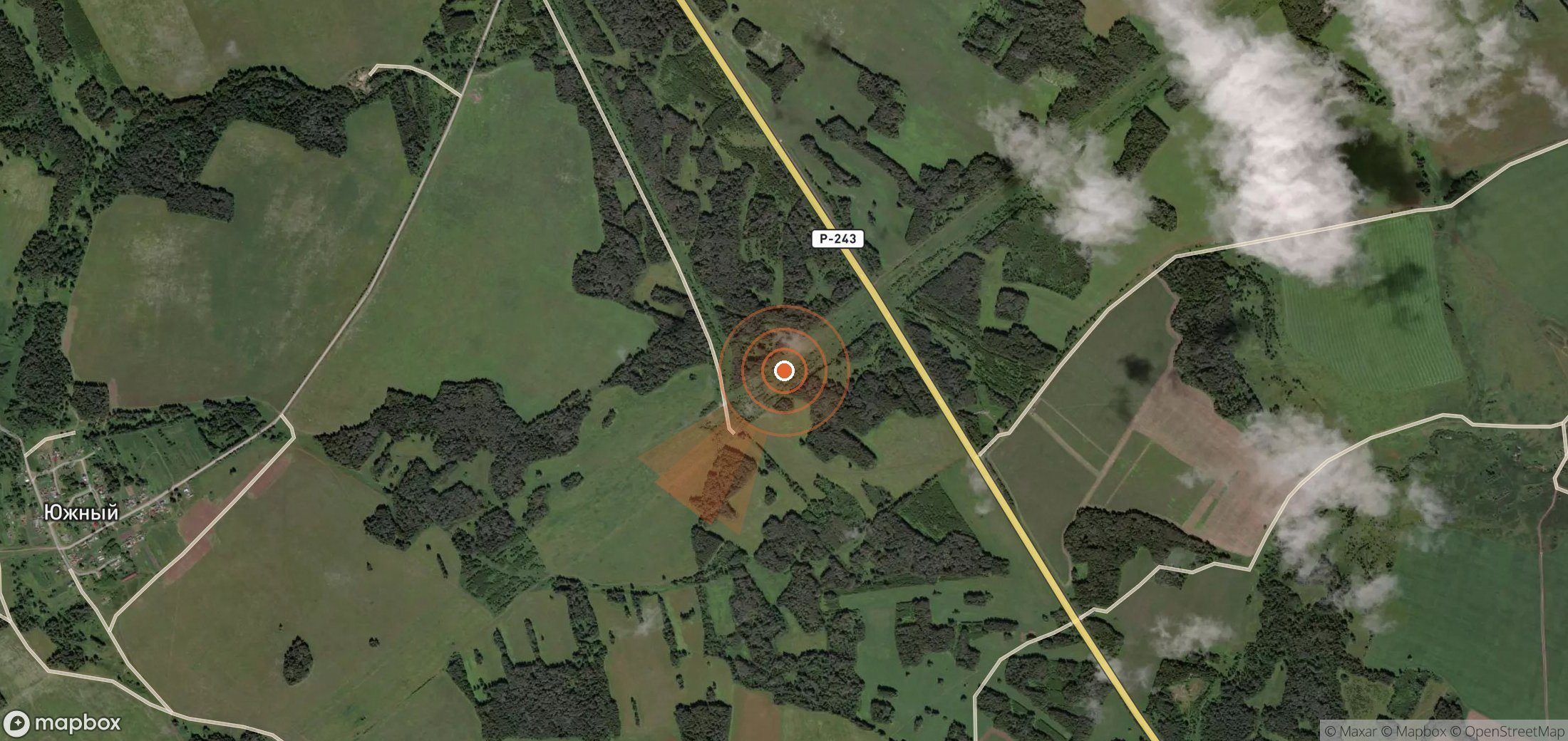 Satellite map of methane plume locations in Russia