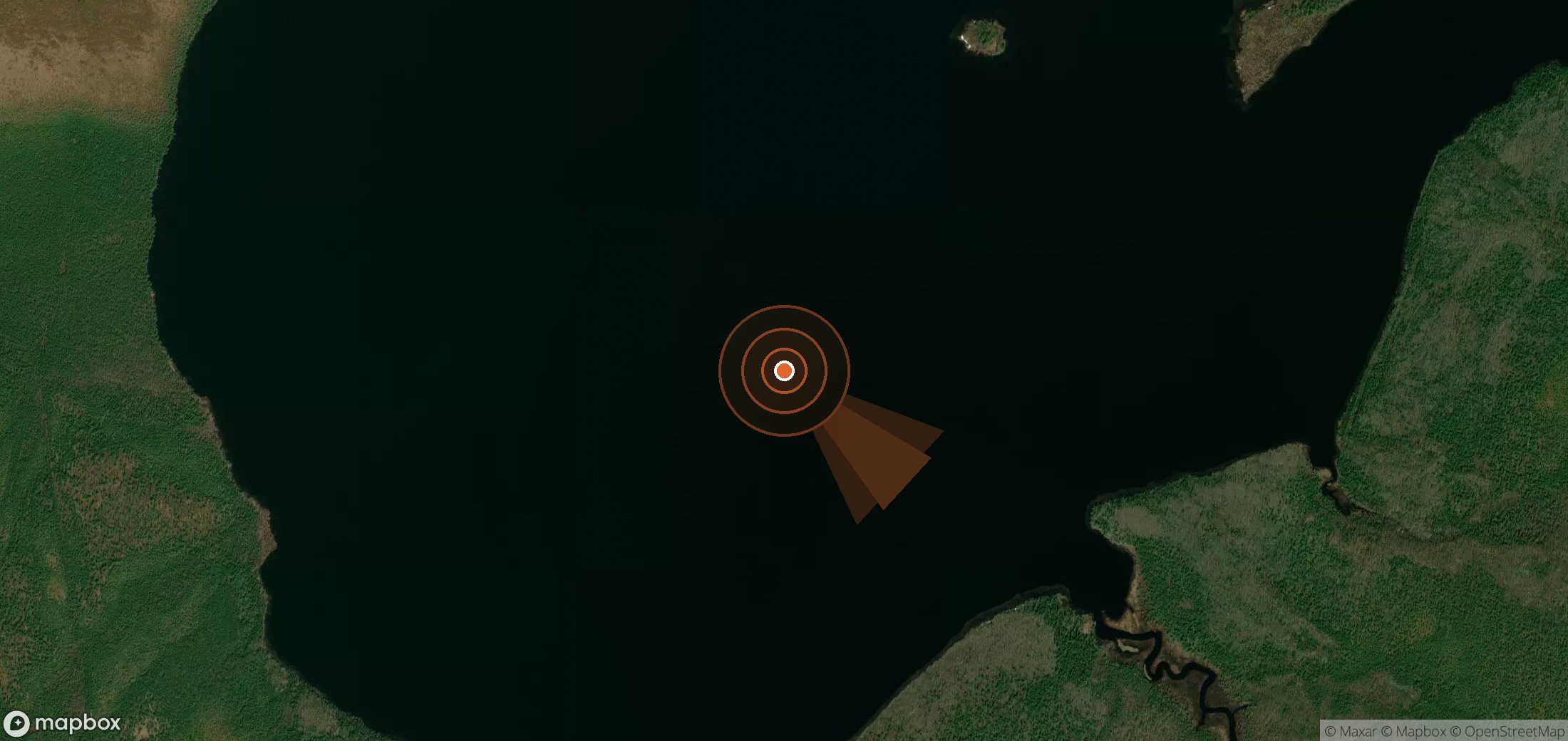 Mapa satelital de plumas de metano en Rusia