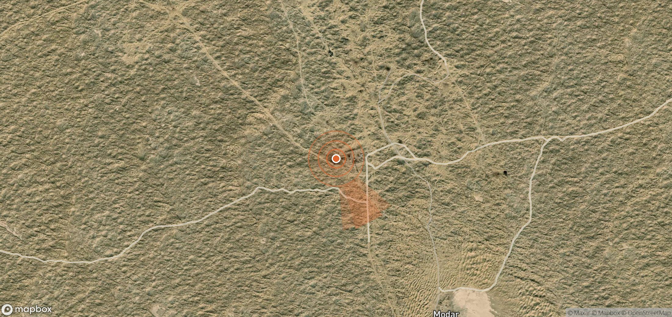 Mapa satelital de plumas de metano en Turkmenistán