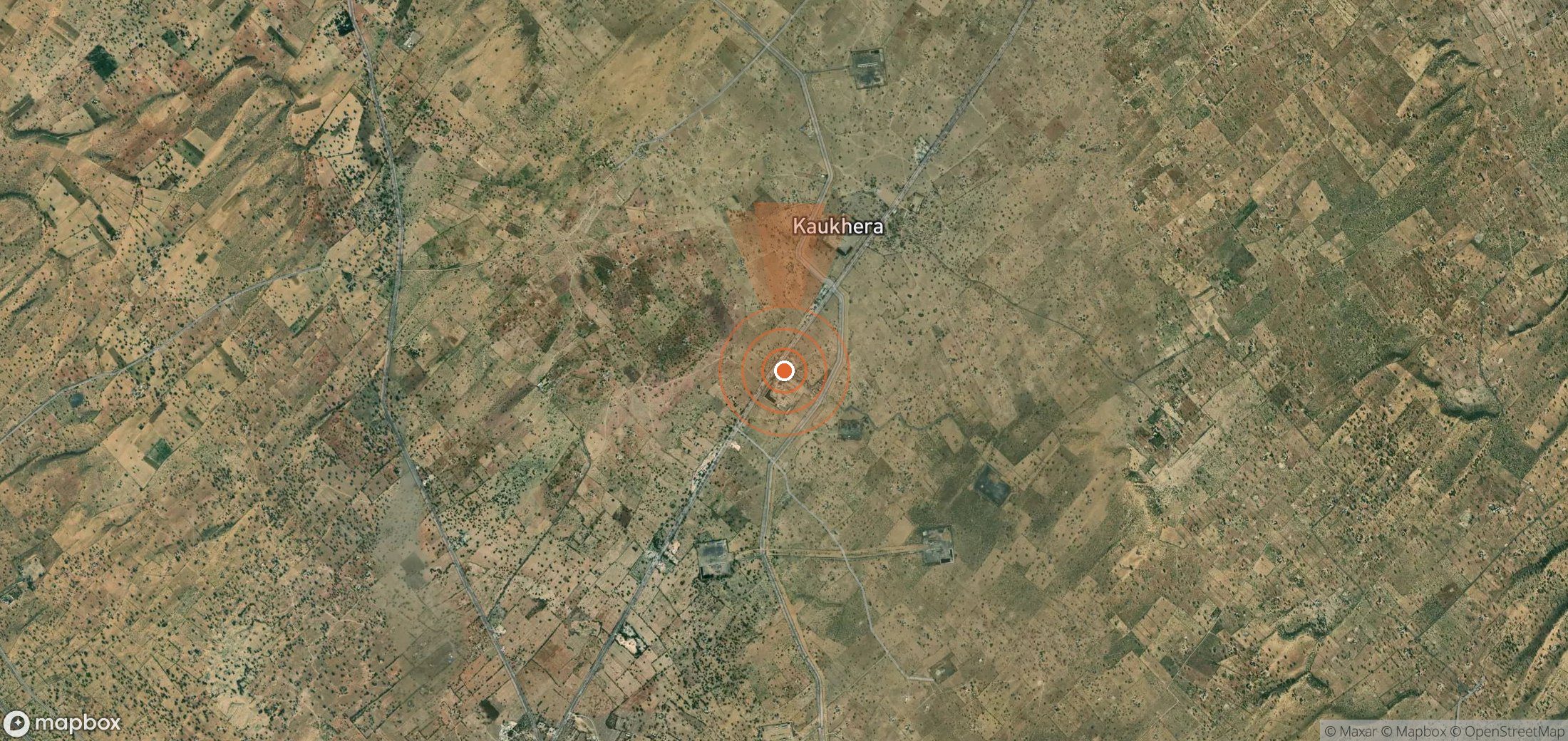 Satellite map of methane plume locations in India