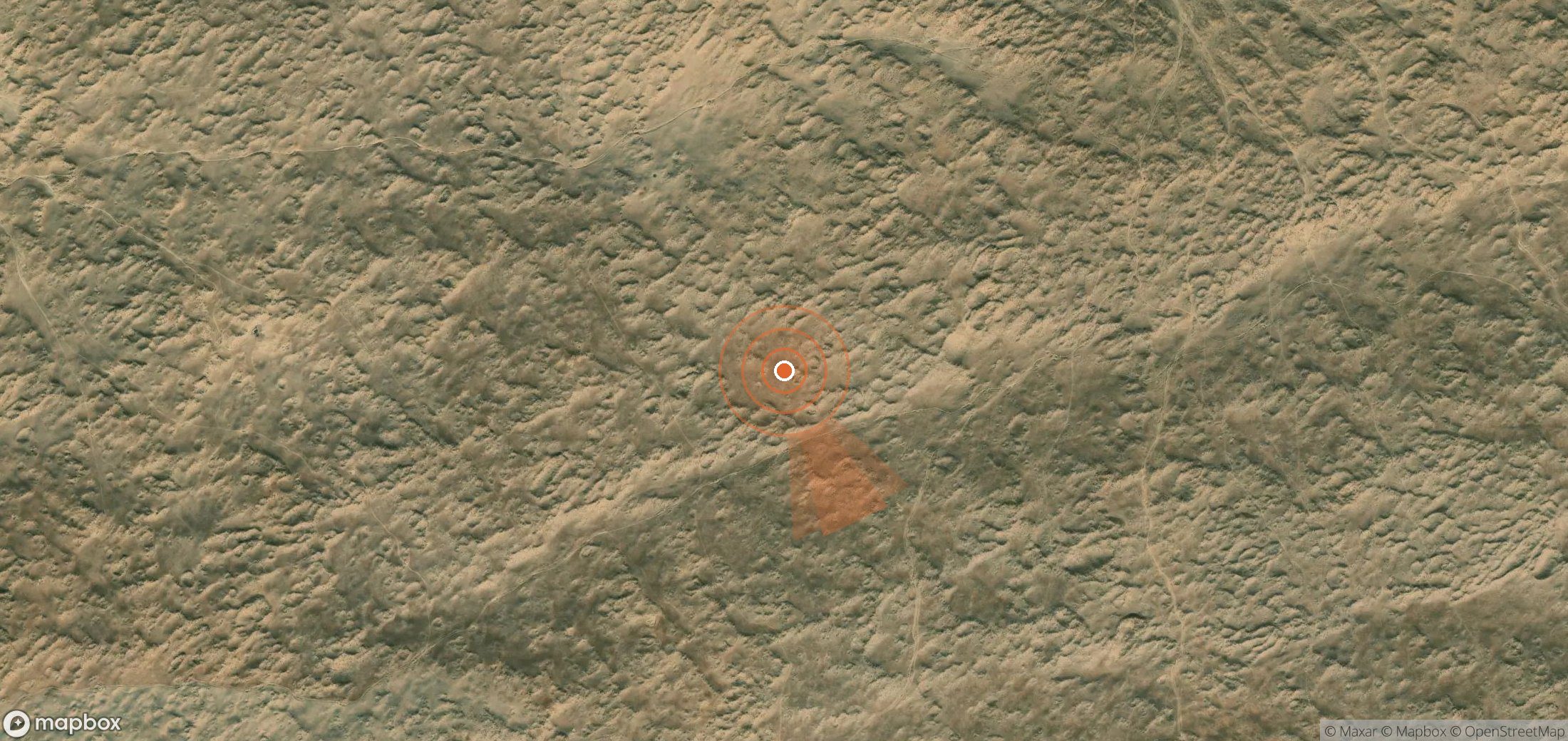Mapa satelital de plumas de metano en Turkmenistán