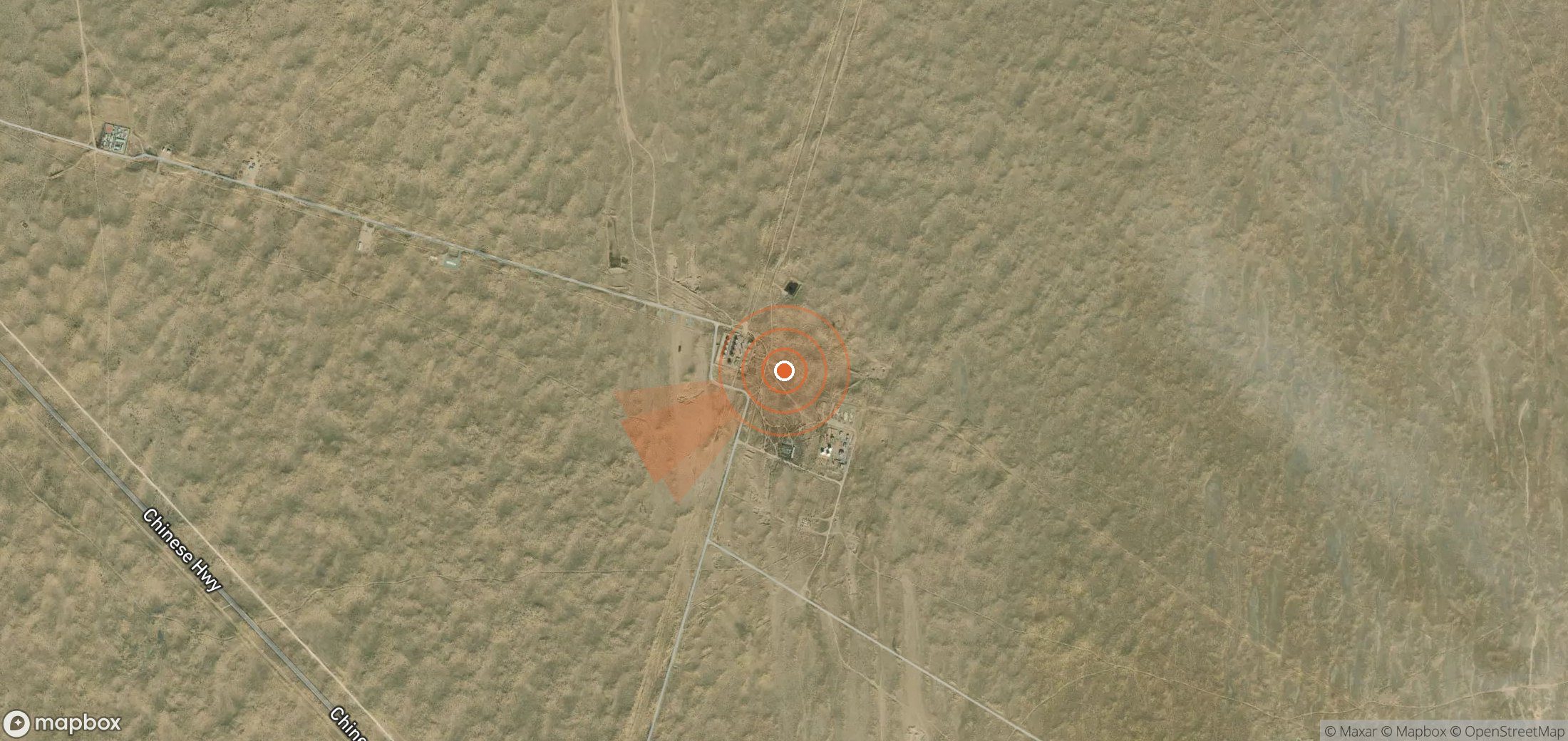 Satellite map of methane plume locations in Turkmenistan