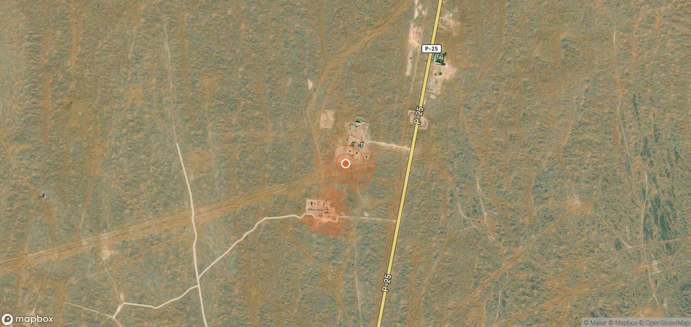 Mapa satelital de plumas de metano en Turkmenistán