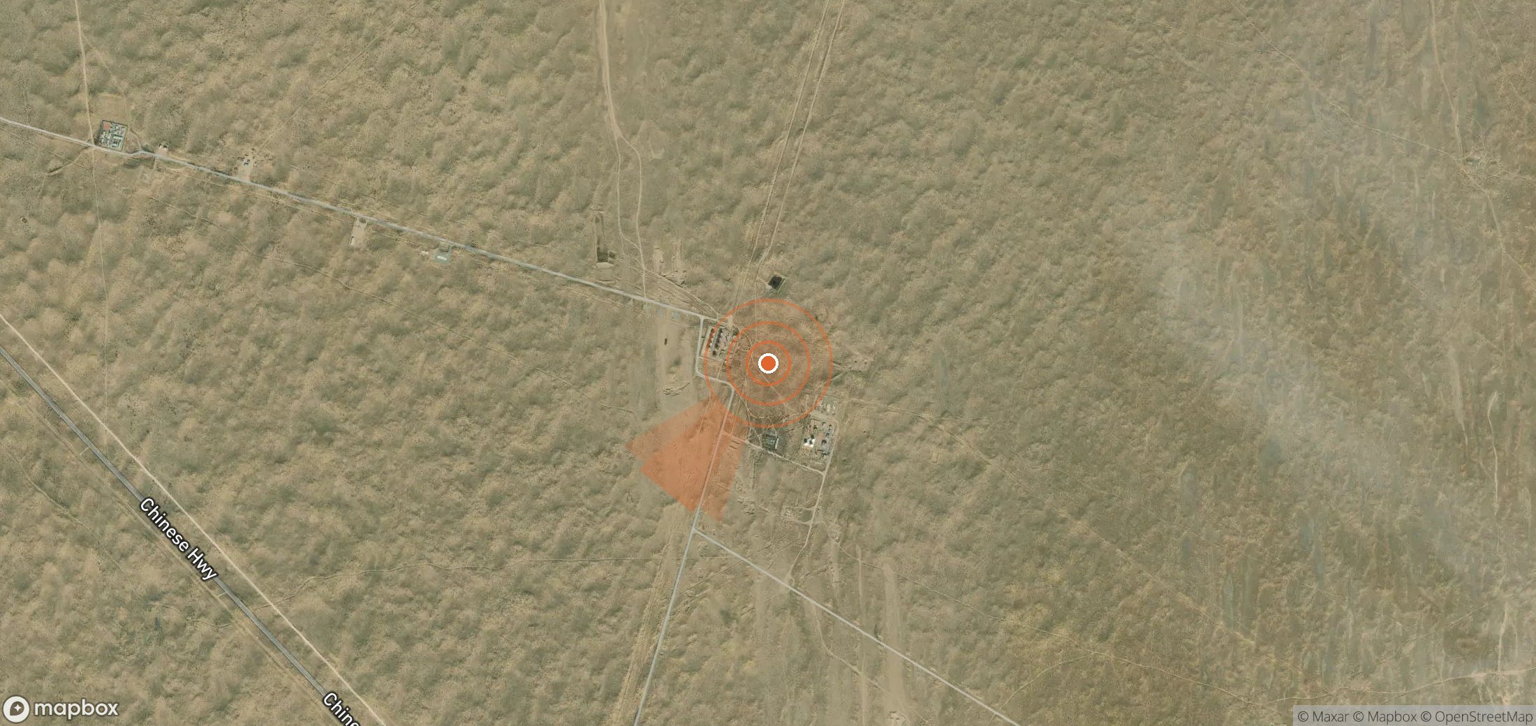 Mapa satelital de plumas de metano en Turkmenistán