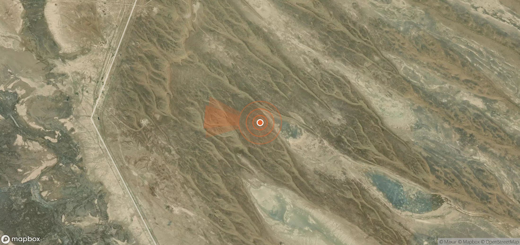 Mapa satelital de plumas de metano en Turkmenistán