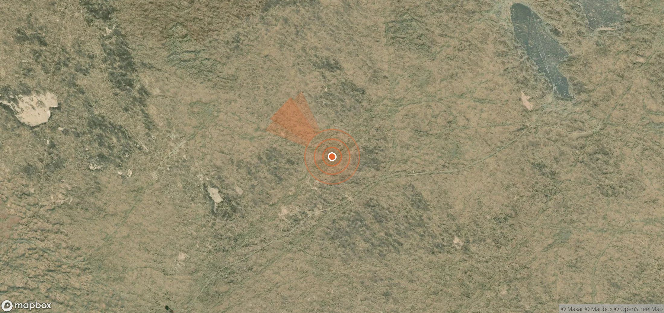 Satellite map of methane plume locations in Turkmenistan