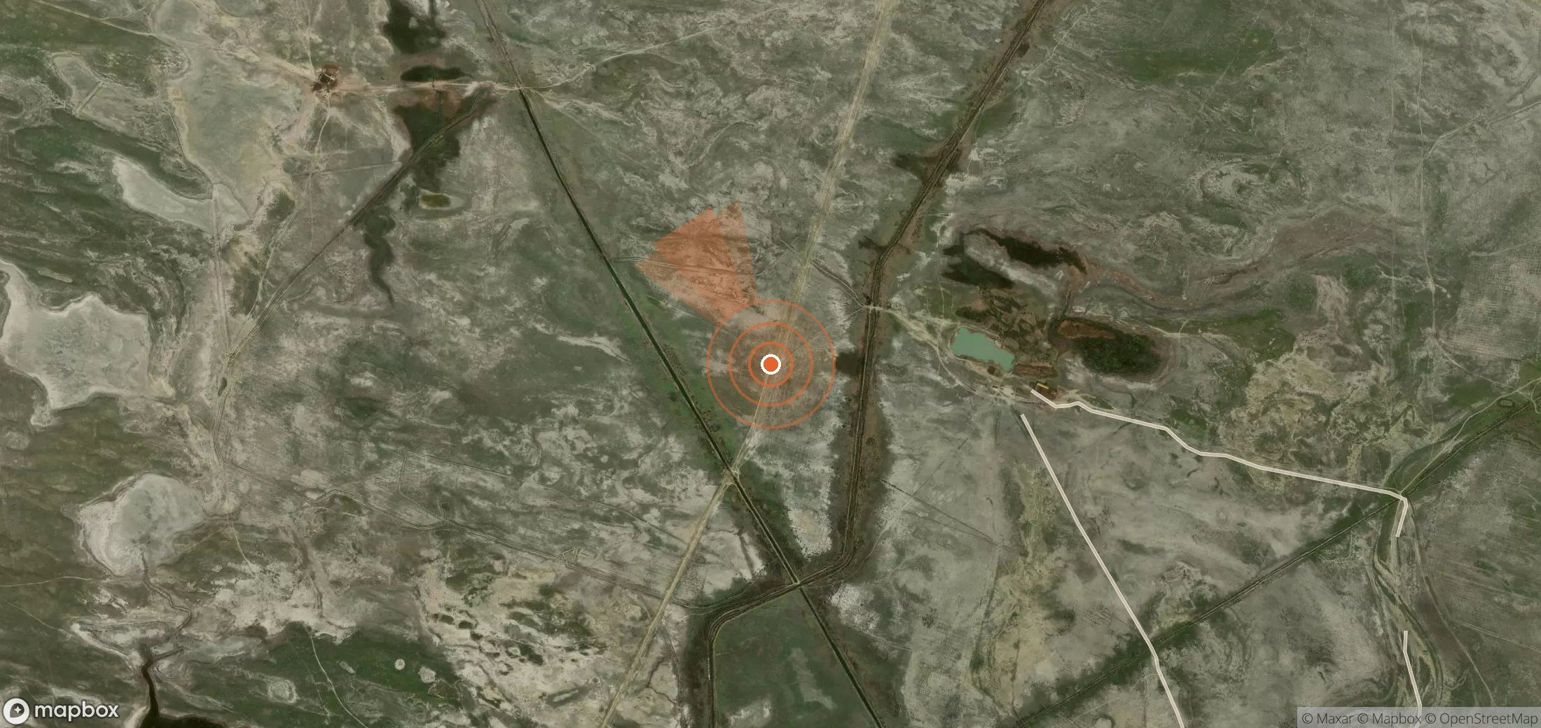 Mapa satelital de plumas de metano en Rusia