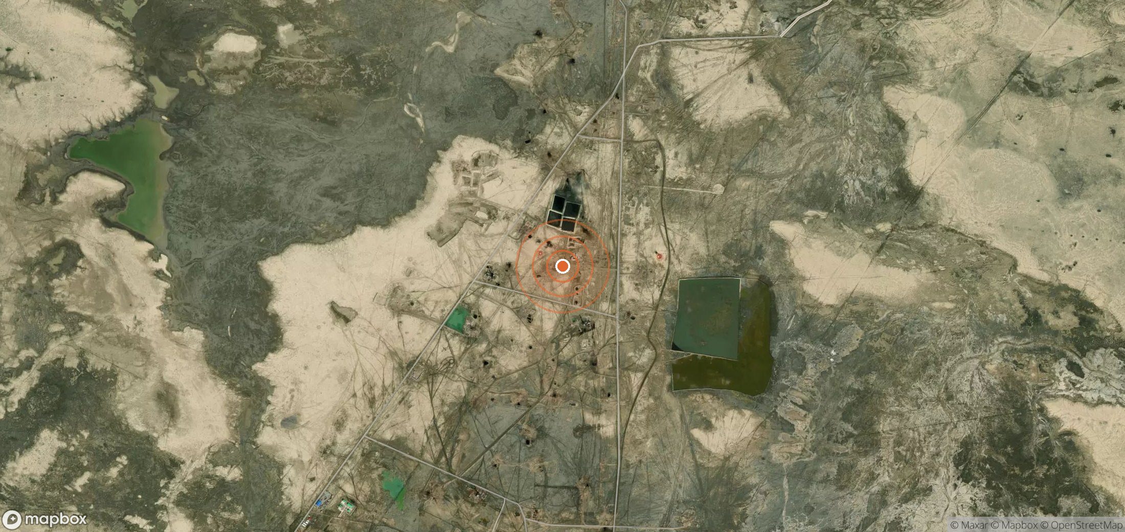 Mapa satelital de plumas de metano en Turkmenistán