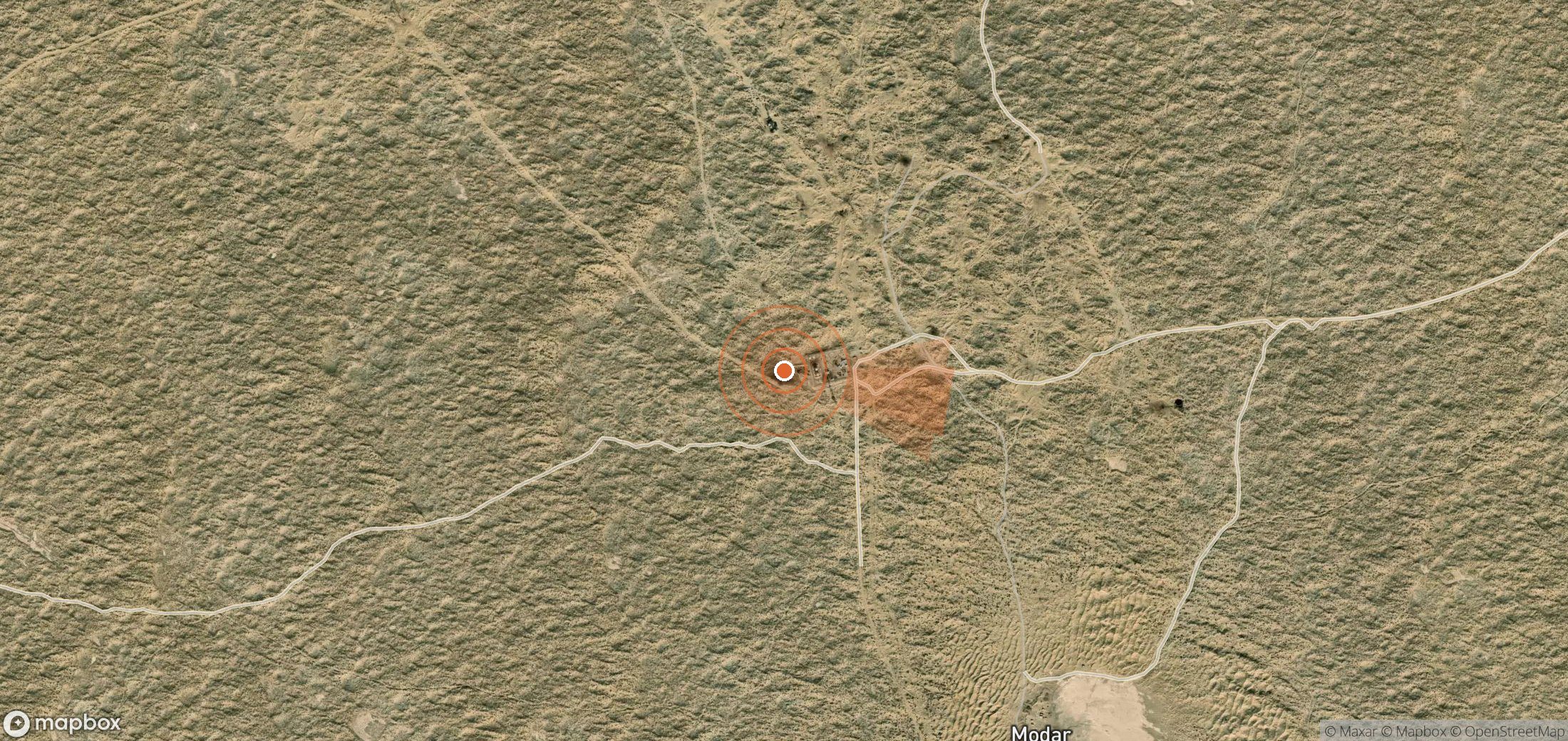 Mapa satelital de plumas de metano en Turkmenistán