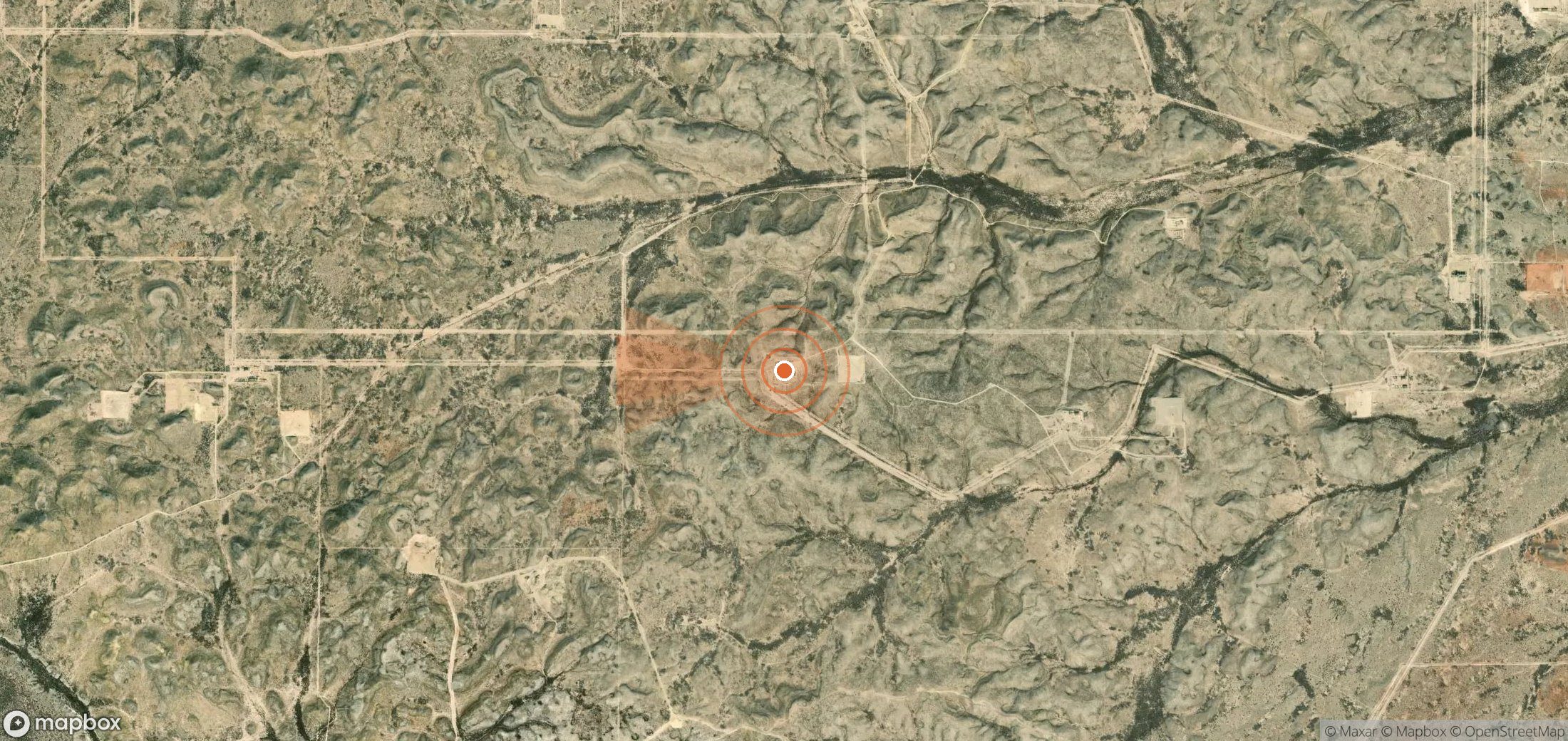 Mapa satelital de plumas de metano en Estados Unidos