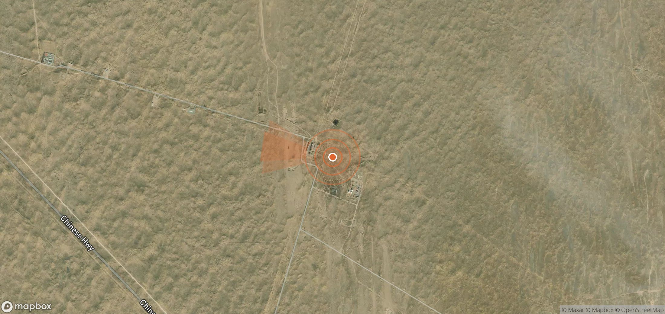 Mapa satelital de plumas de metano en Turkmenistán