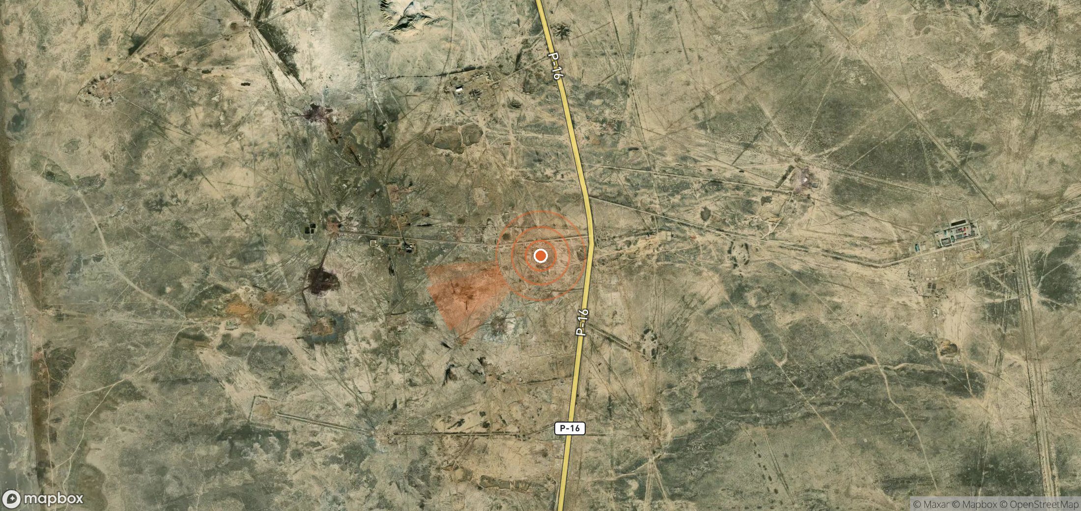Mapa satelital de plumas de metano en Turkmenistán