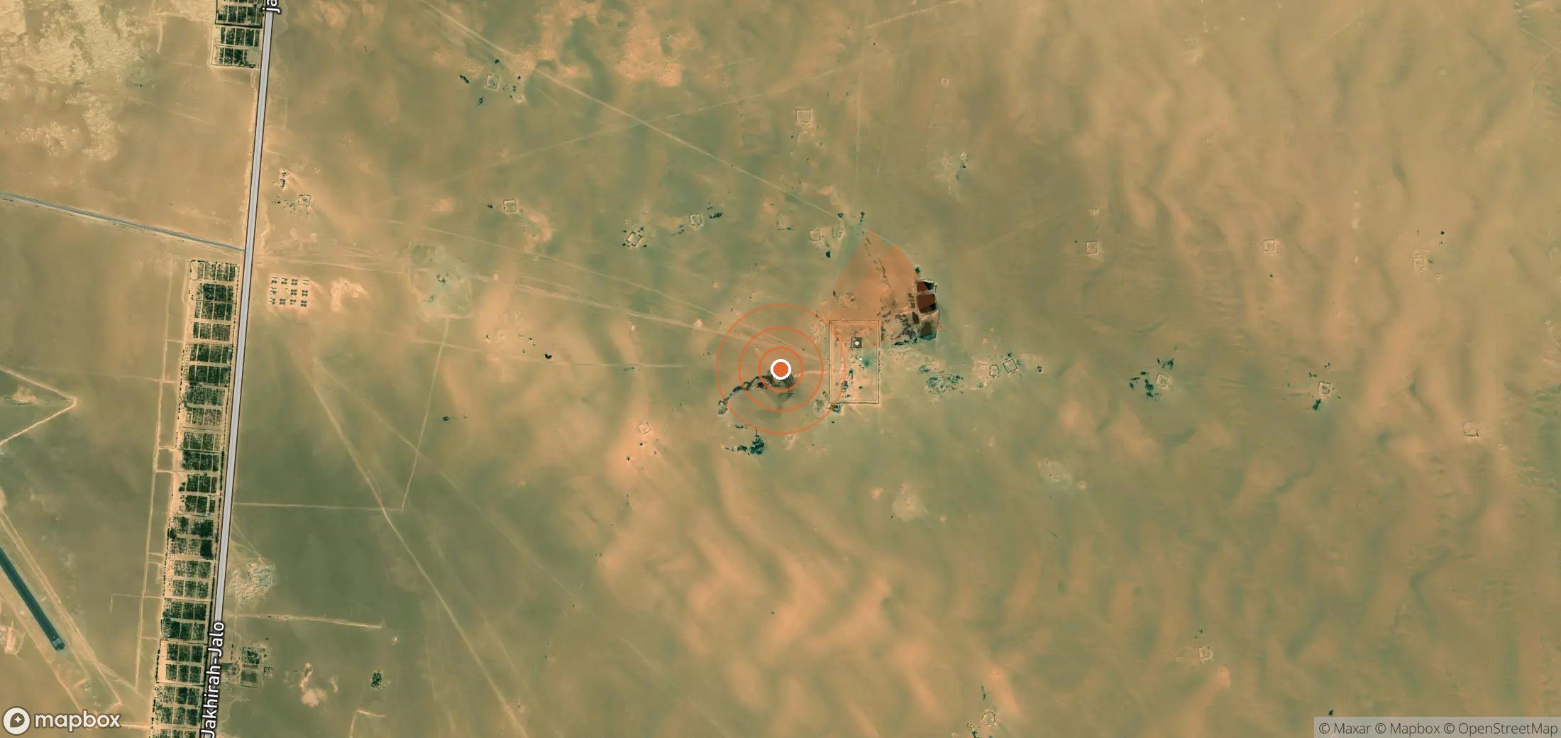 Mapa satelital de plumas de metano en Libia