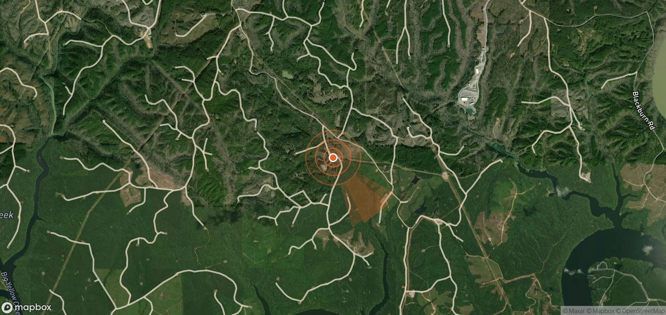 Mapa satelital de plumas de metano en Estados Unidos