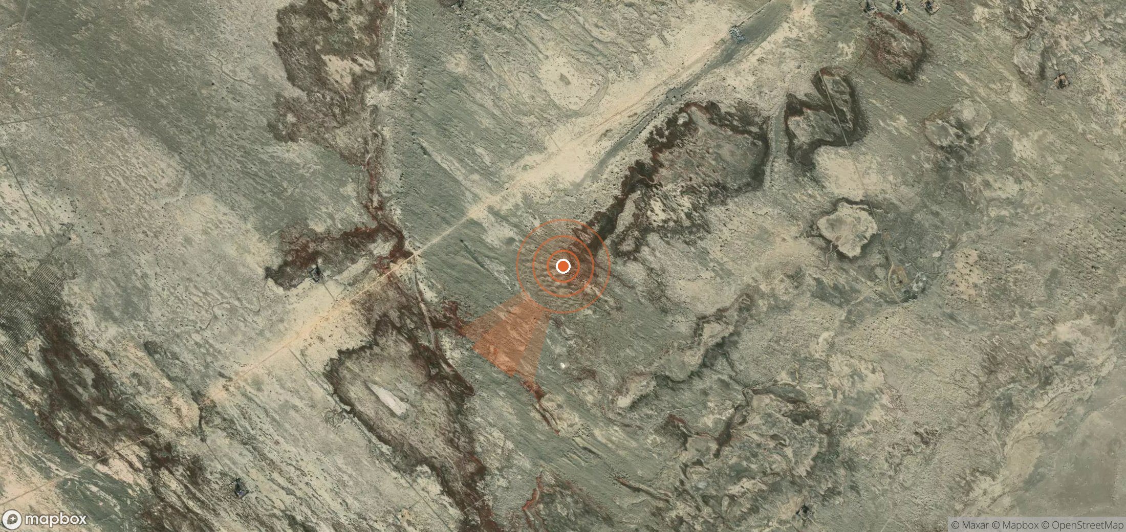 Mapa satelital de plumas de metano en China