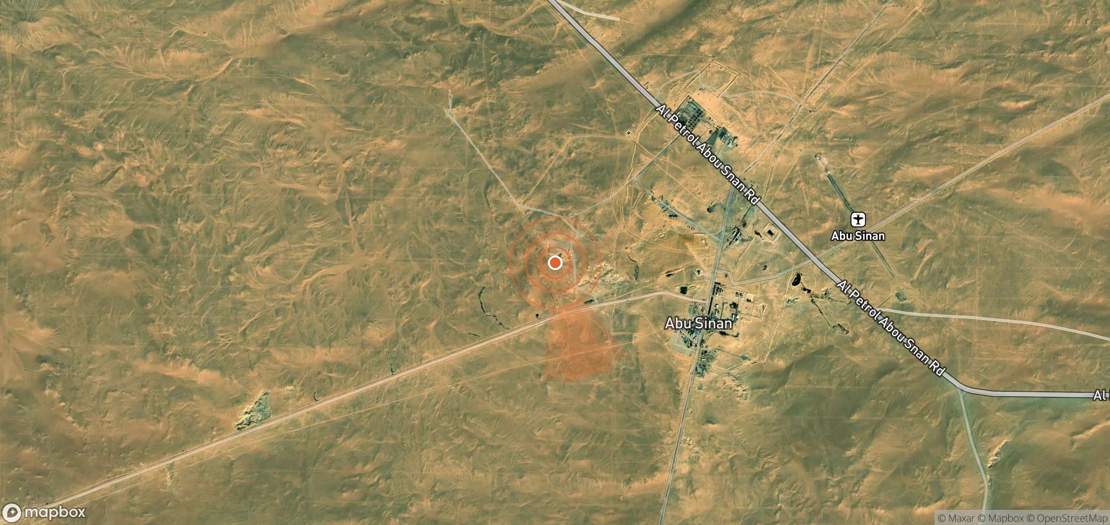 Mapa satelital de plumas de metano en Egipto