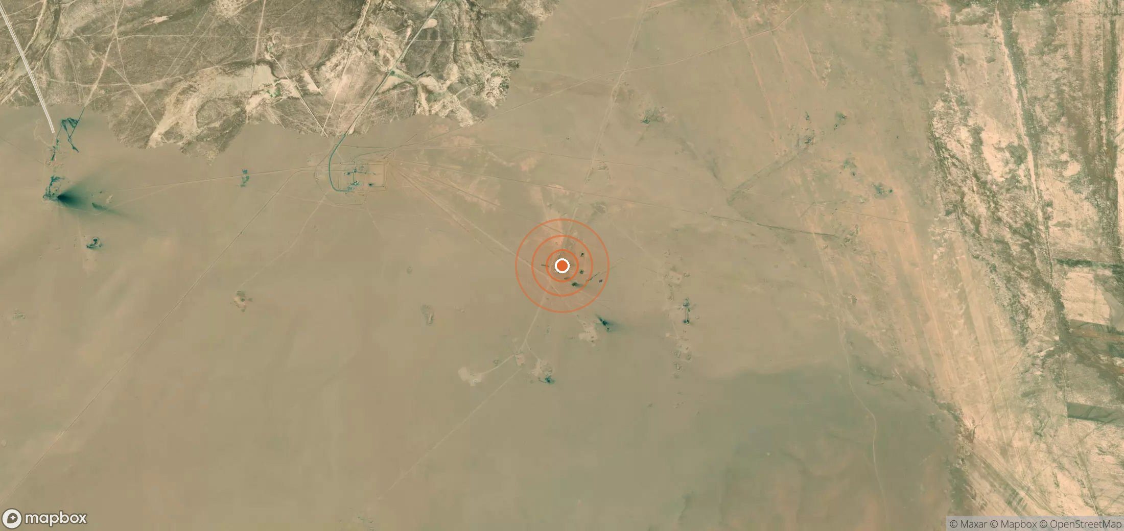 Mapa satelital de plumas de metano en Siria