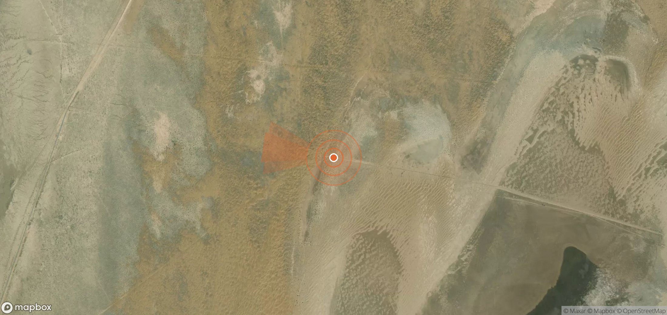 Satellite map of methane plume locations in Turkmenistan