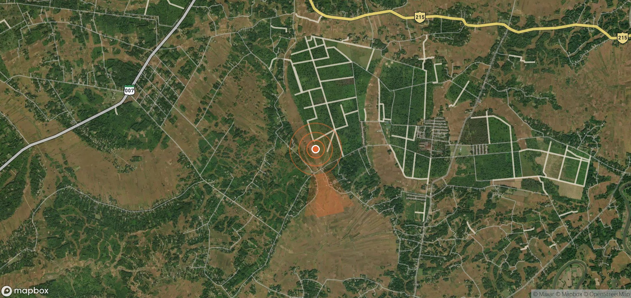 Satellite map of methane plume locations in India
