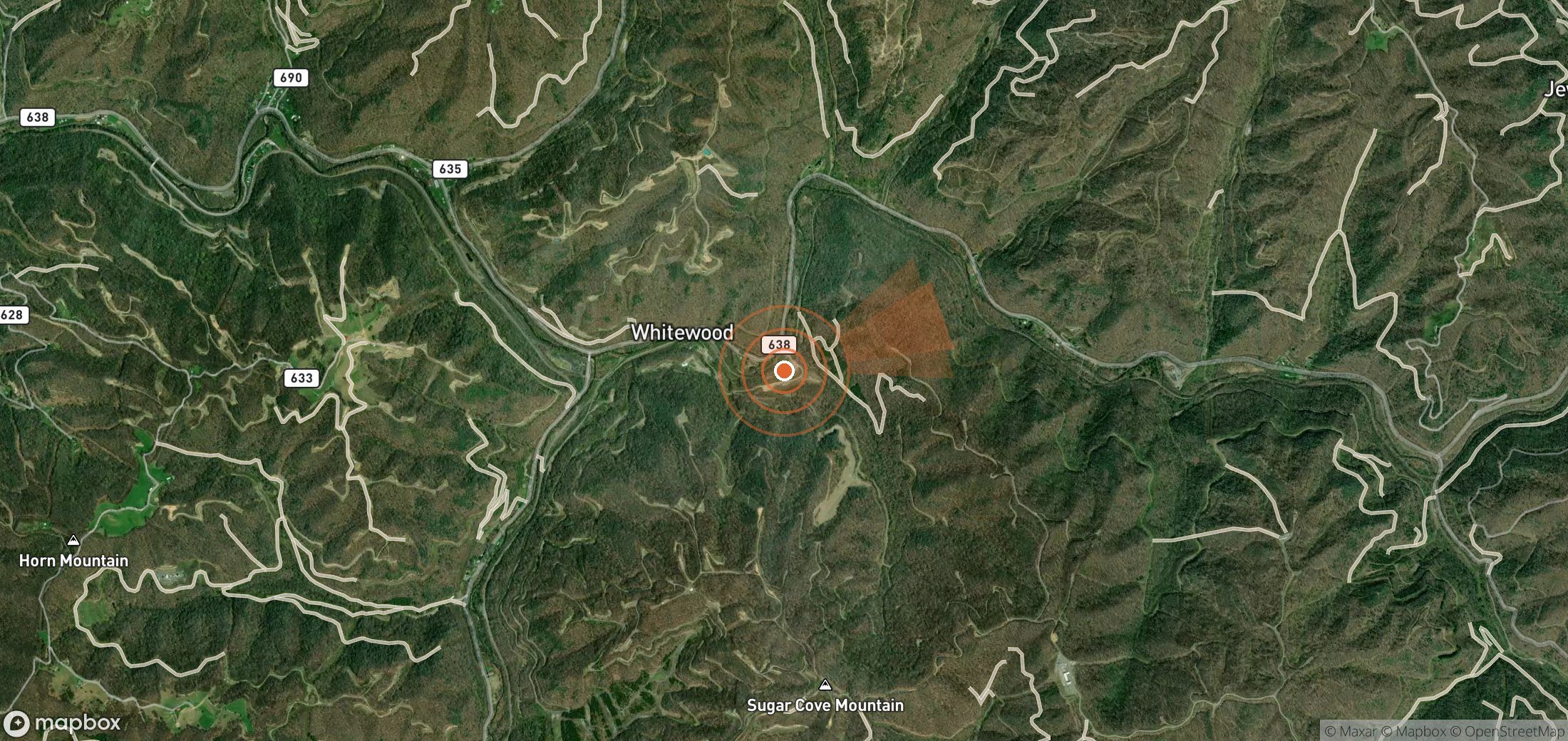 Satellite map of methane plume locations in United States