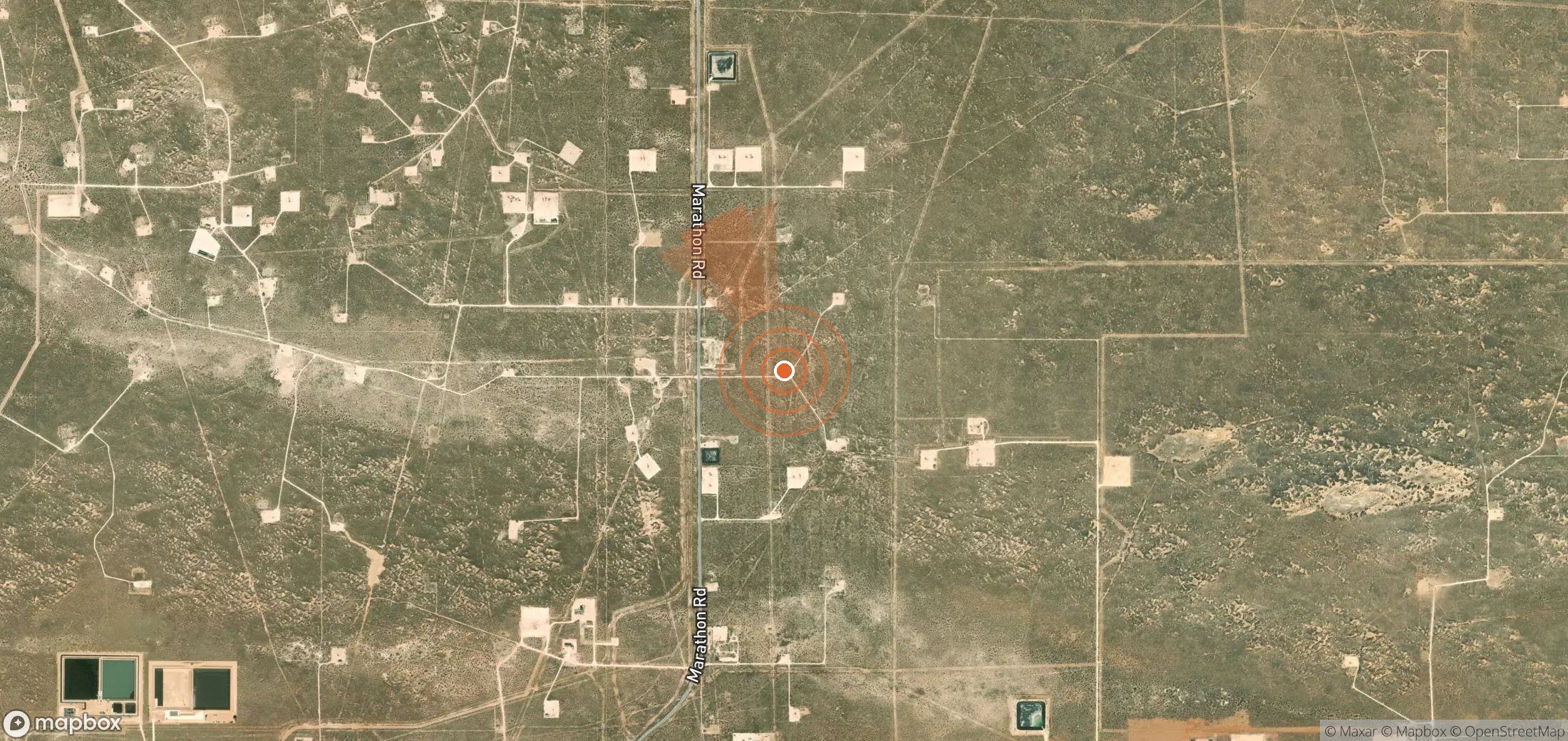 Satellite map of methane plume locations in United States