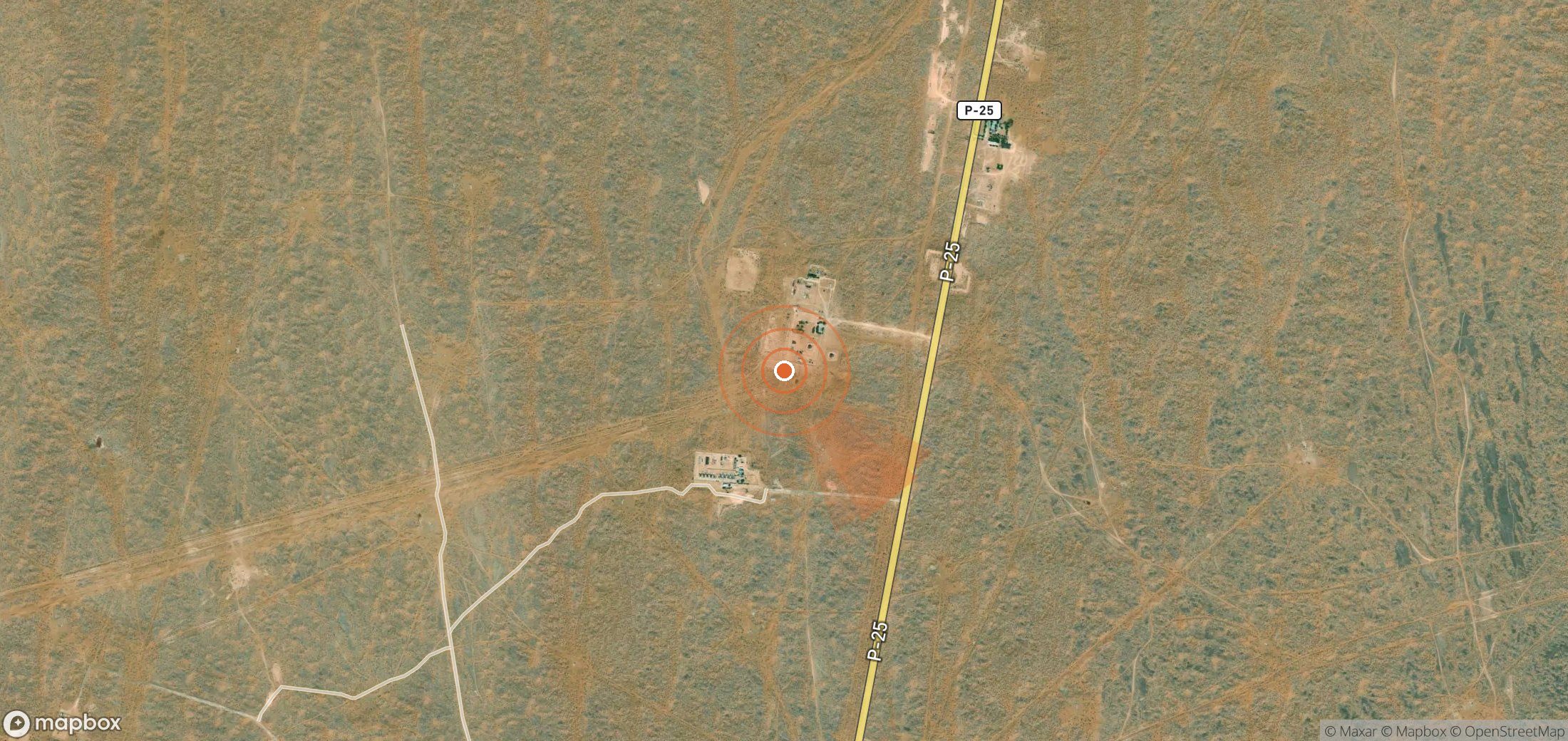 Mapa satelital de plumas de metano en Turkmenistán