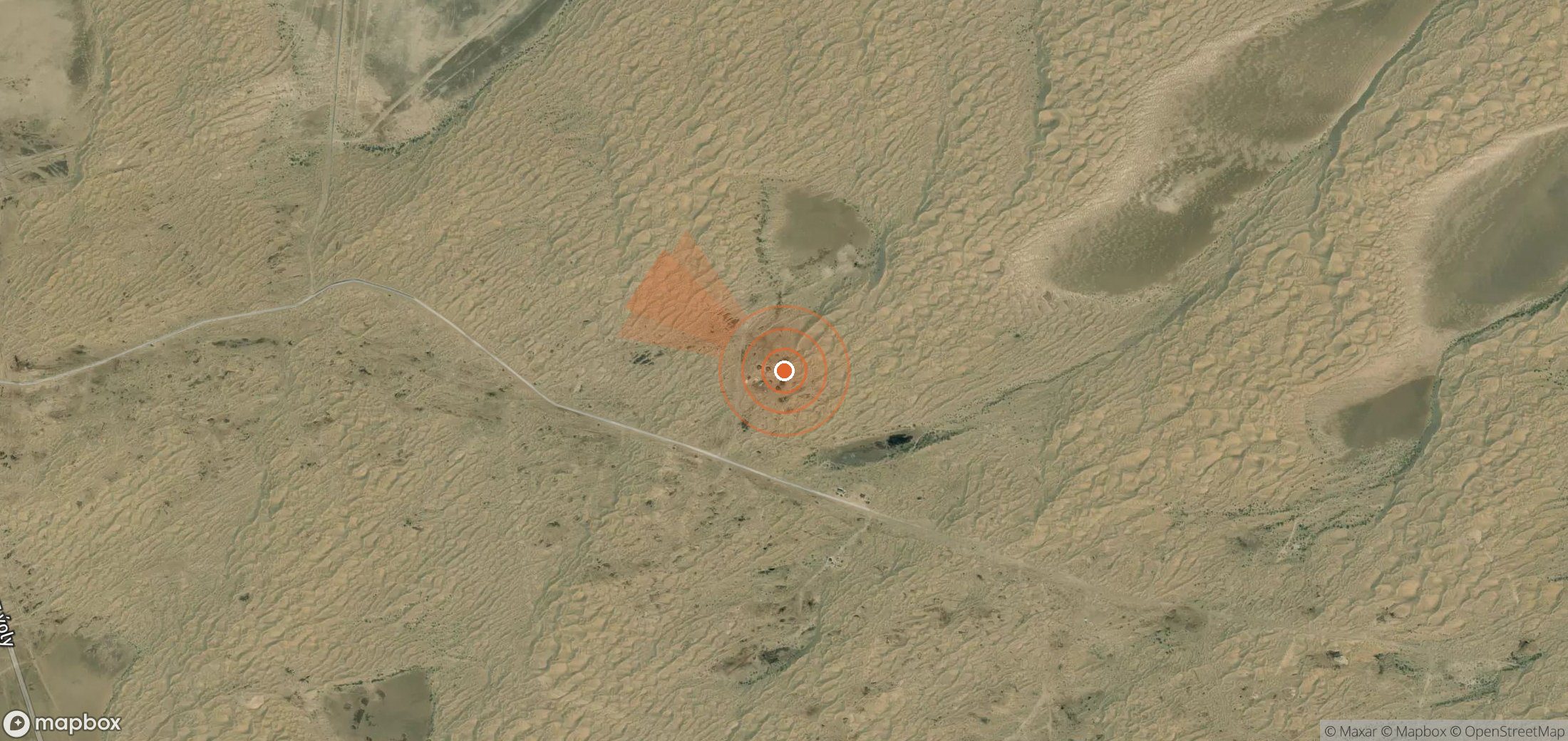 Mapa satelital de plumas de metano en Turkmenistán