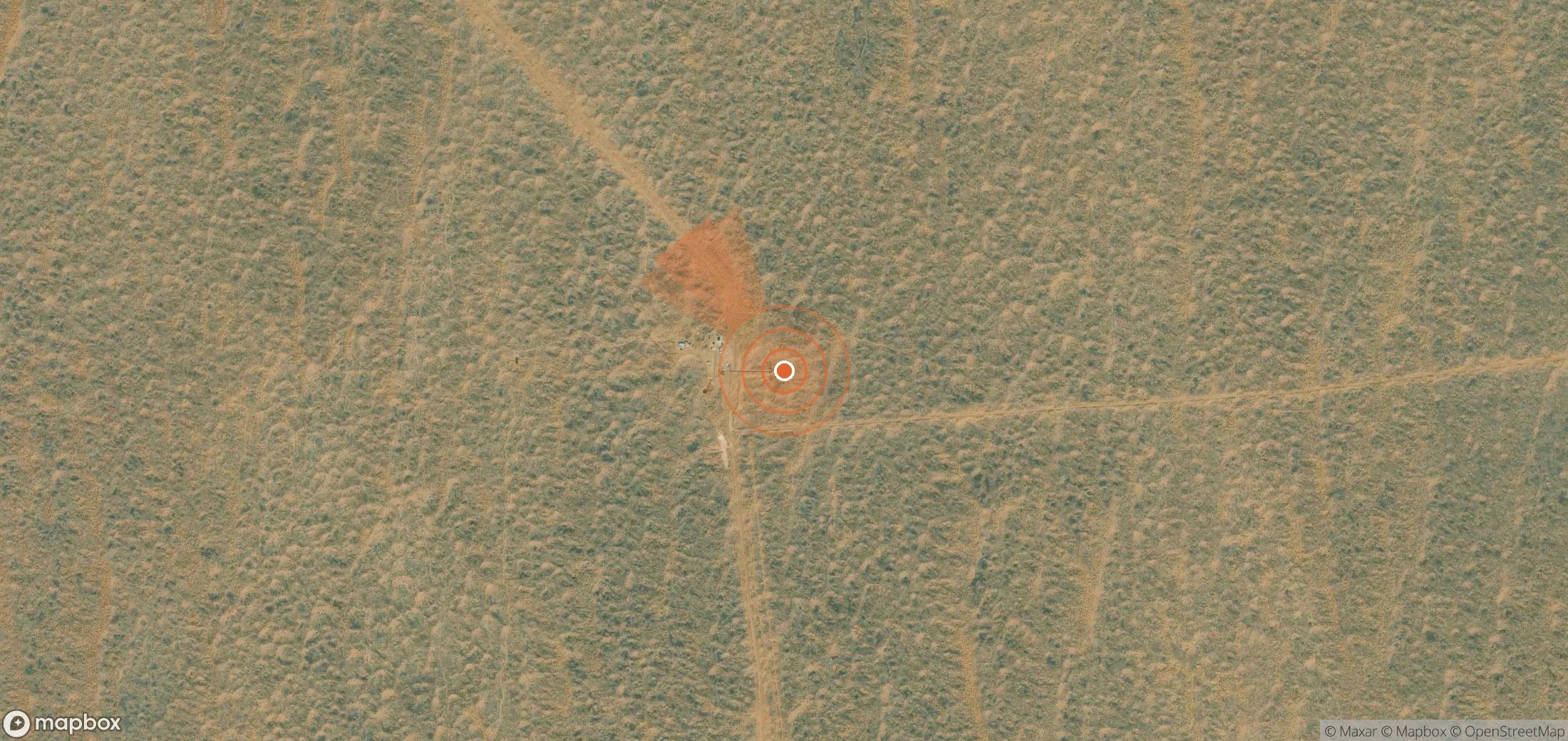 Mapa satelital de plumas de metano en Turkmenistán