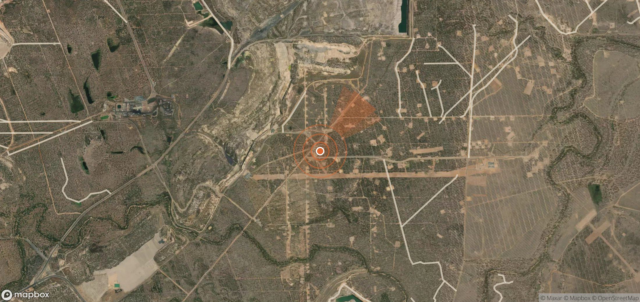 Mapa satelital de plumas de metano en Australia