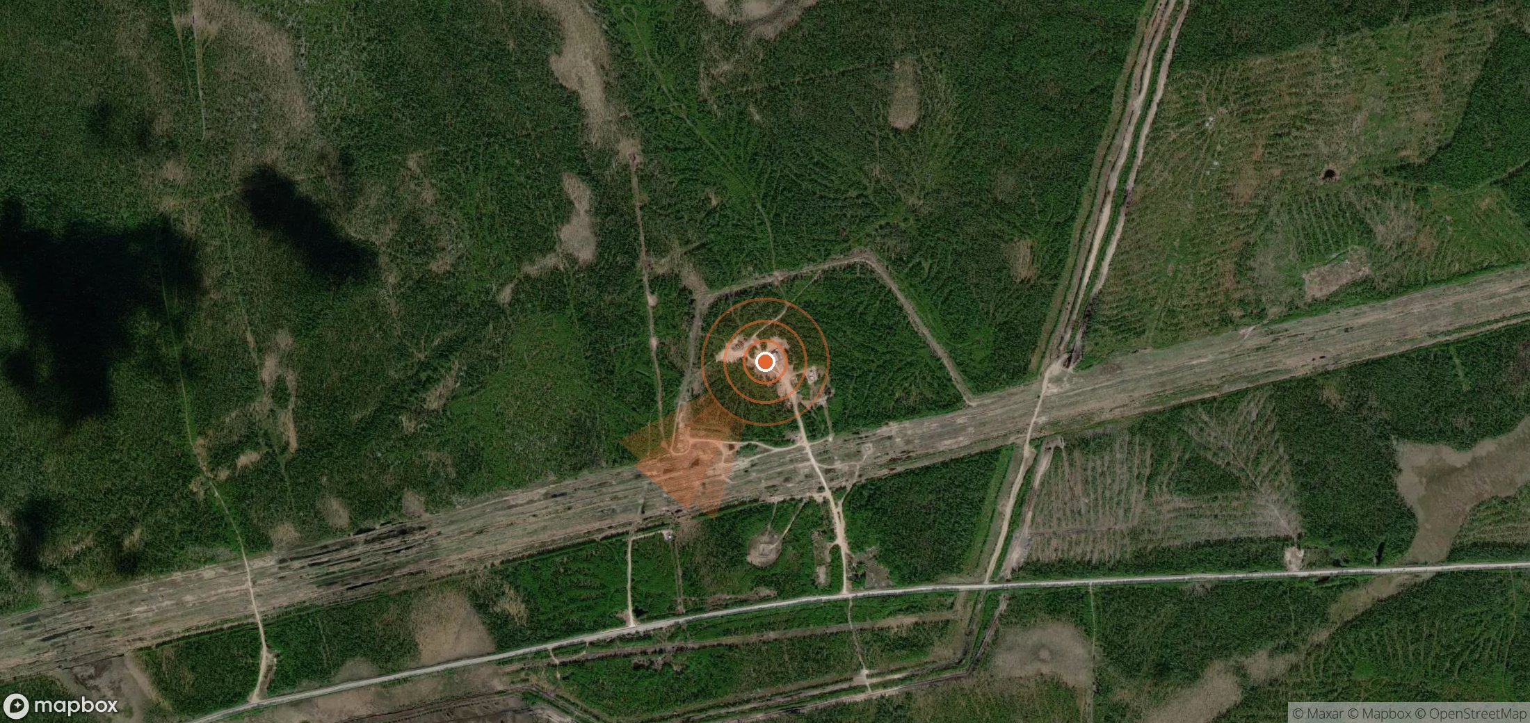 Satellite map of methane plume locations in Russia