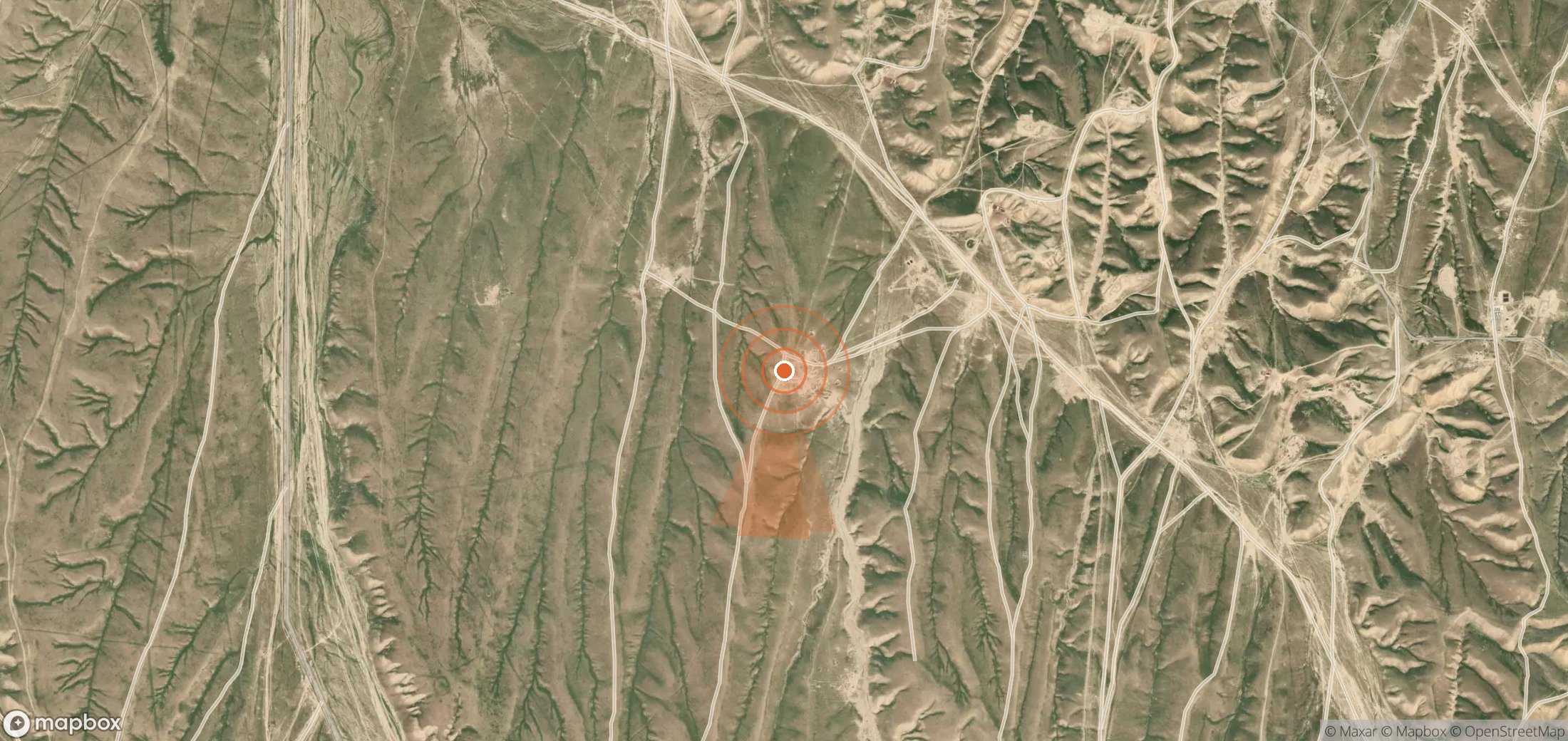 Mapa satelital de plumas de metano en Uzbekistán