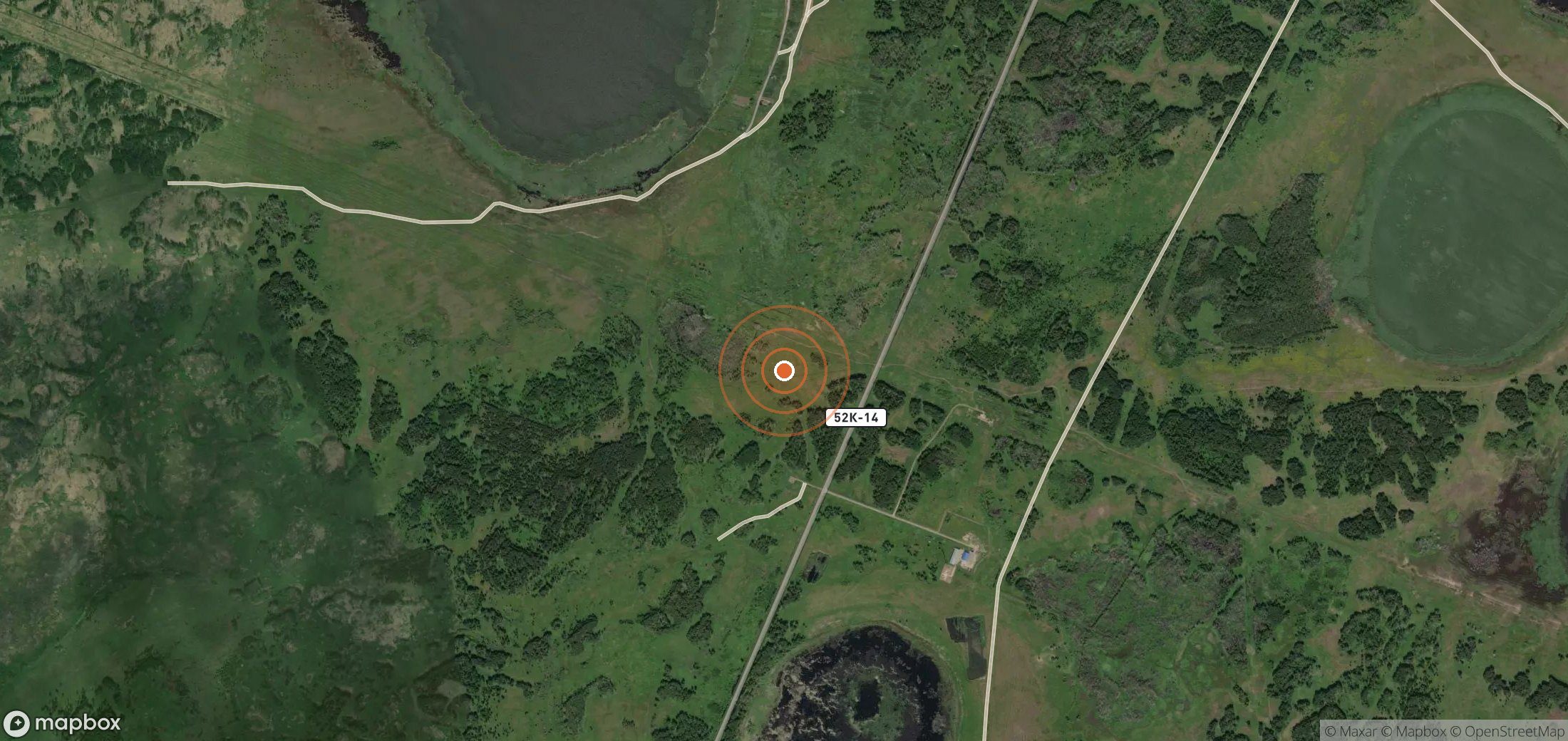Mapa satelital de plumas de metano en Rusia
