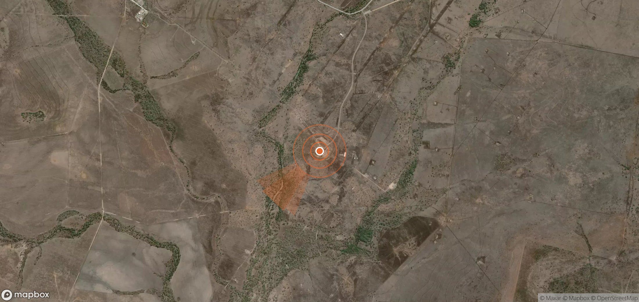 Satellite map of methane plume locations in Australia