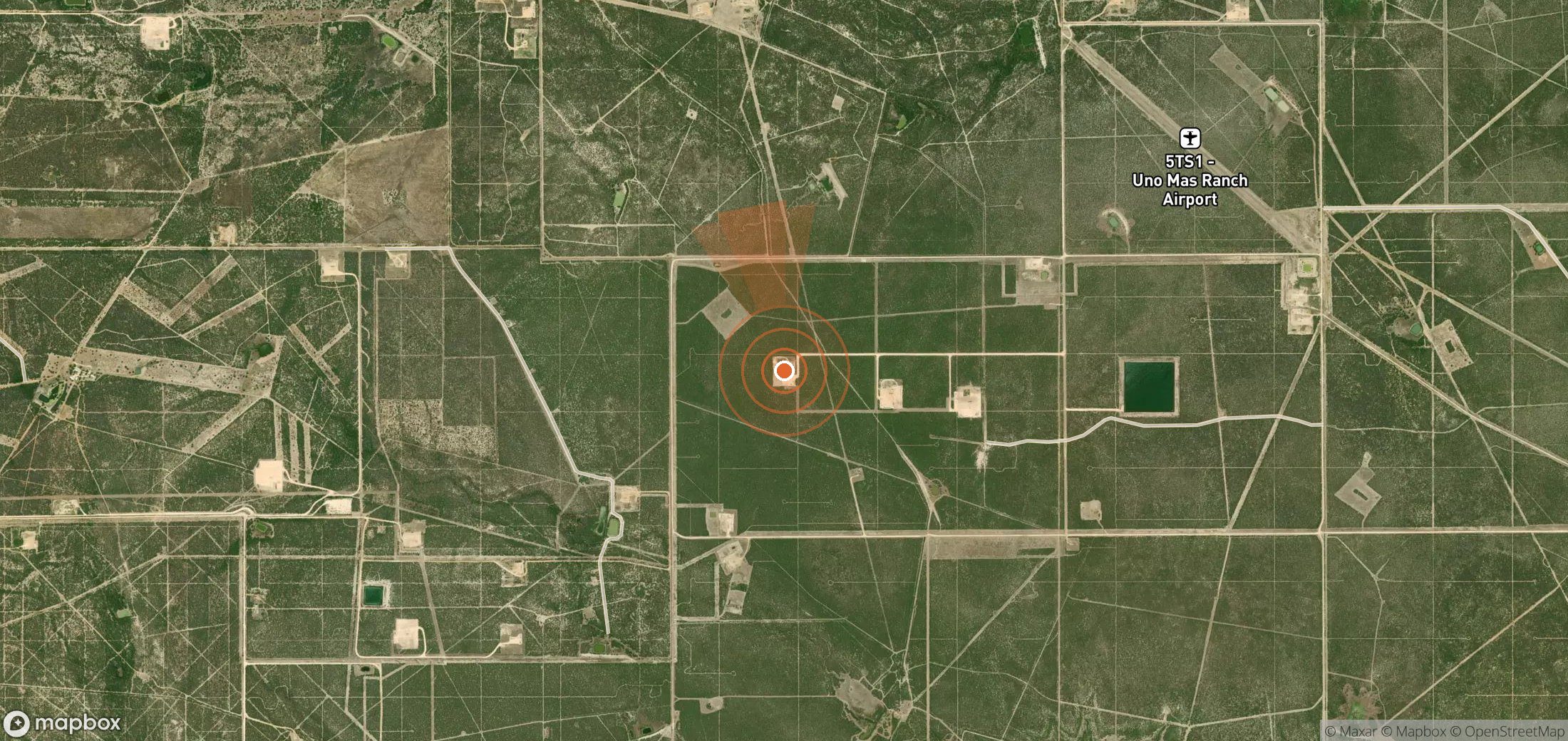 Satellite map of methane plume locations in United States