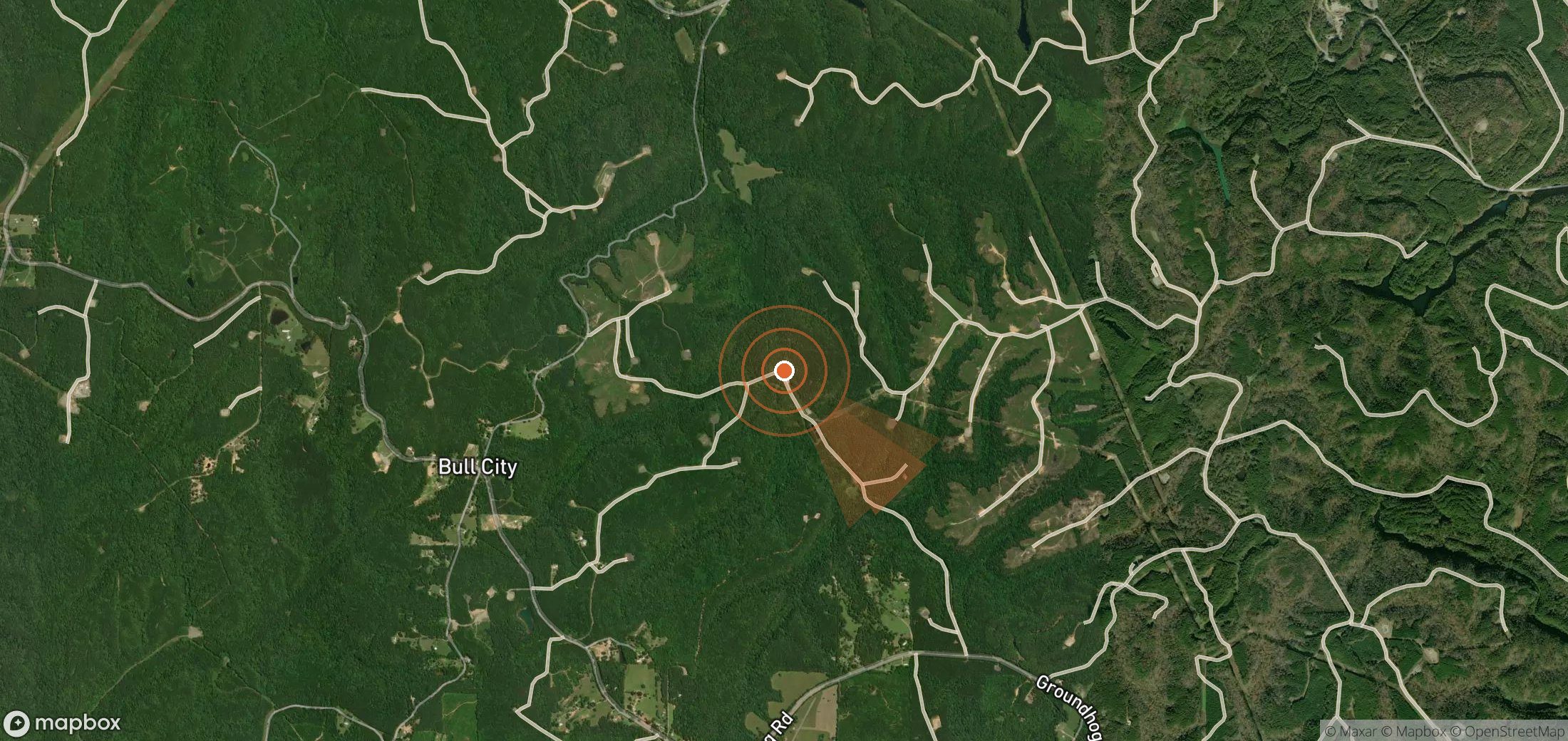 Satellite map of methane plume locations in United States