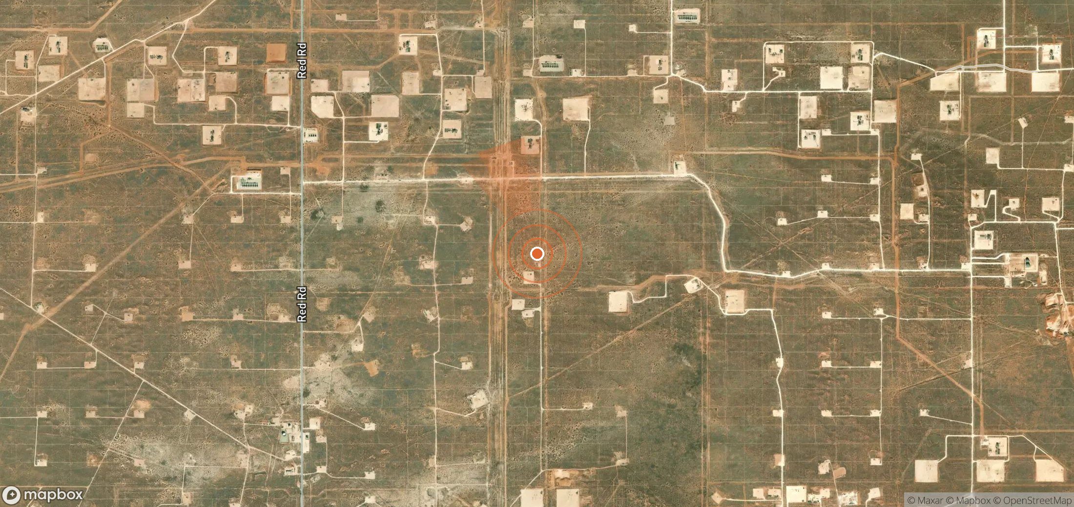 Satellite map of methane plume locations in United States