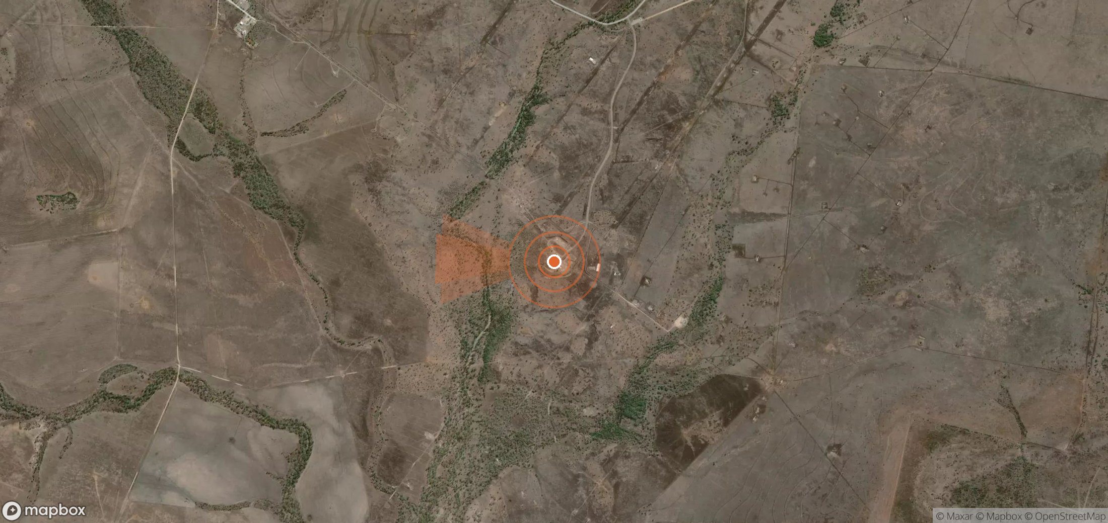 Satellite map of methane plume locations in Australia