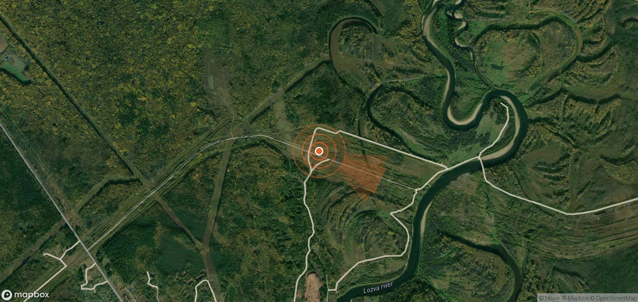 Satellite map of methane plume locations in Russia
