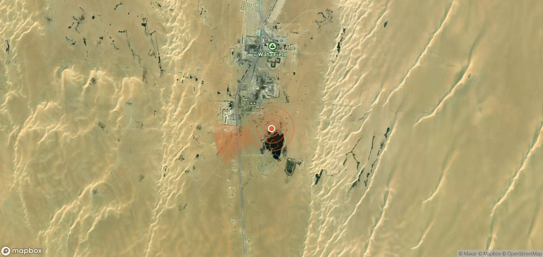 Mapa satelital de plumas de metano en Libia