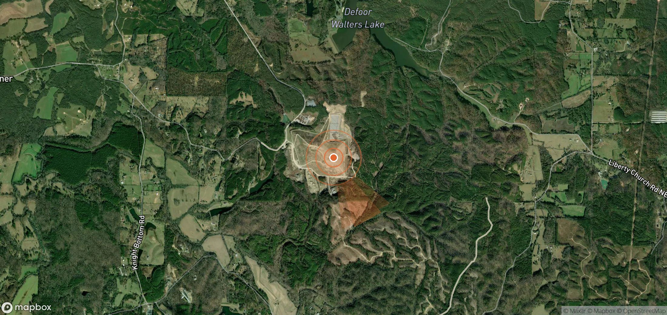 Mapa satelital de plumas de metano en Estados Unidos