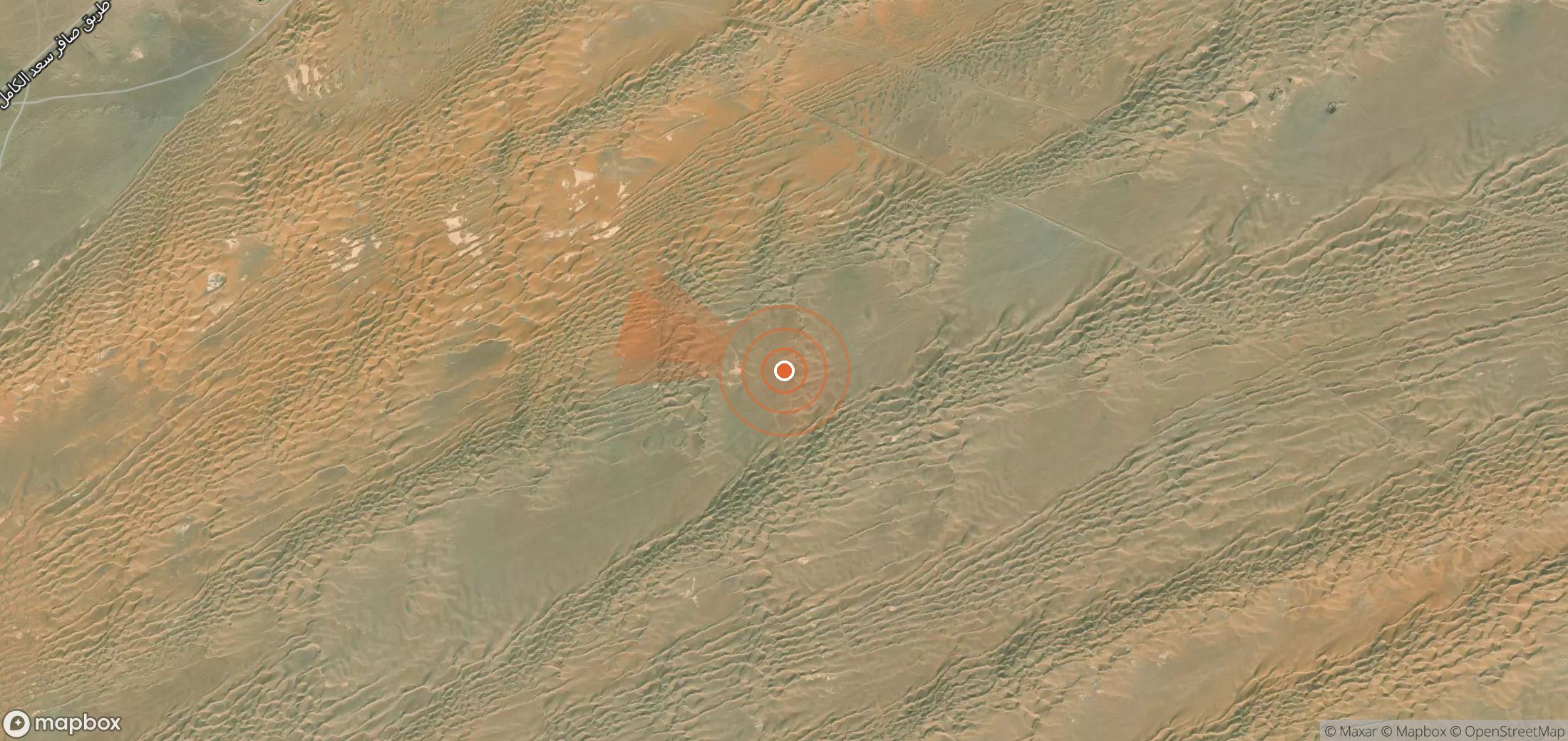 Satellite map of methane plume locations in Yemen