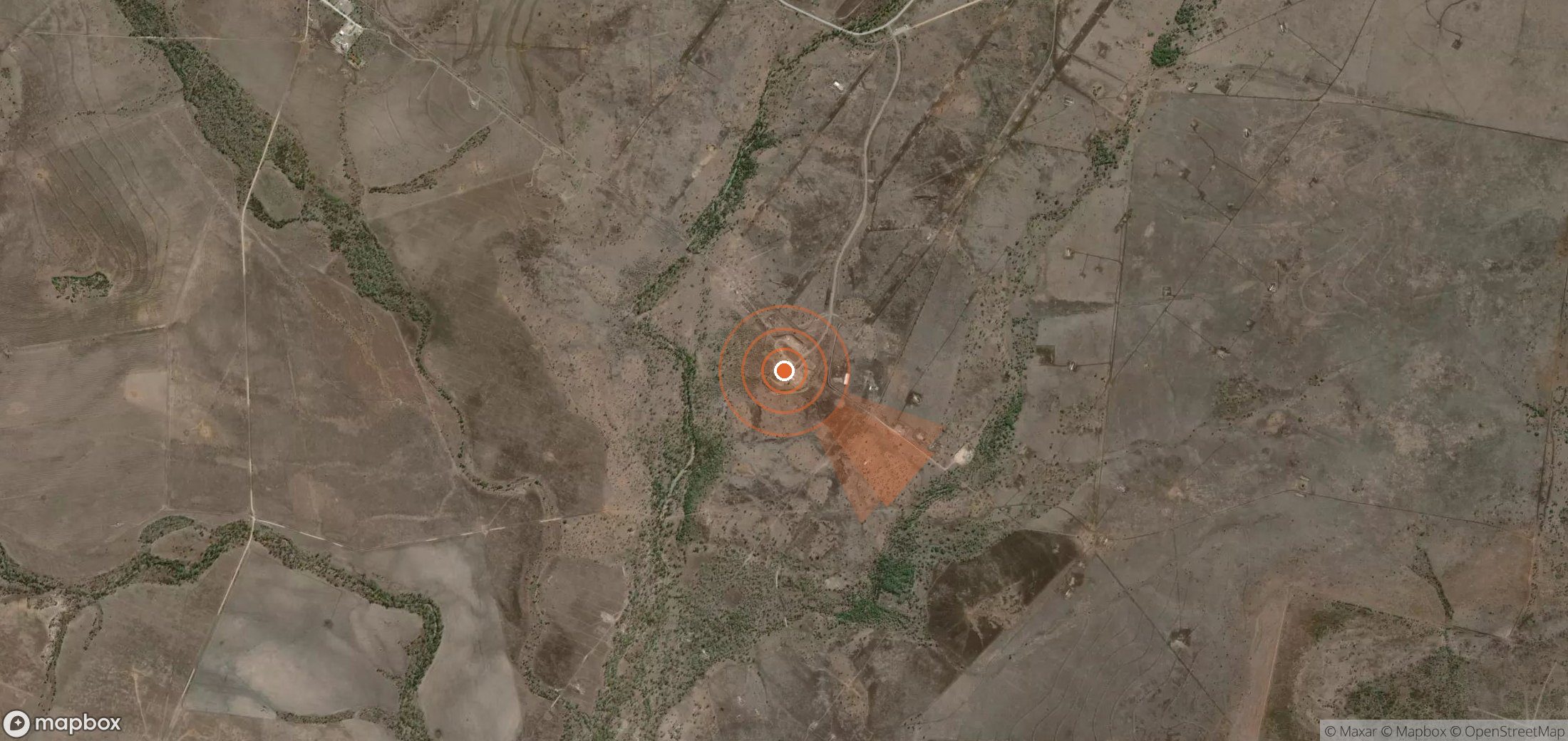 Satellite map of methane plume locations in Australia