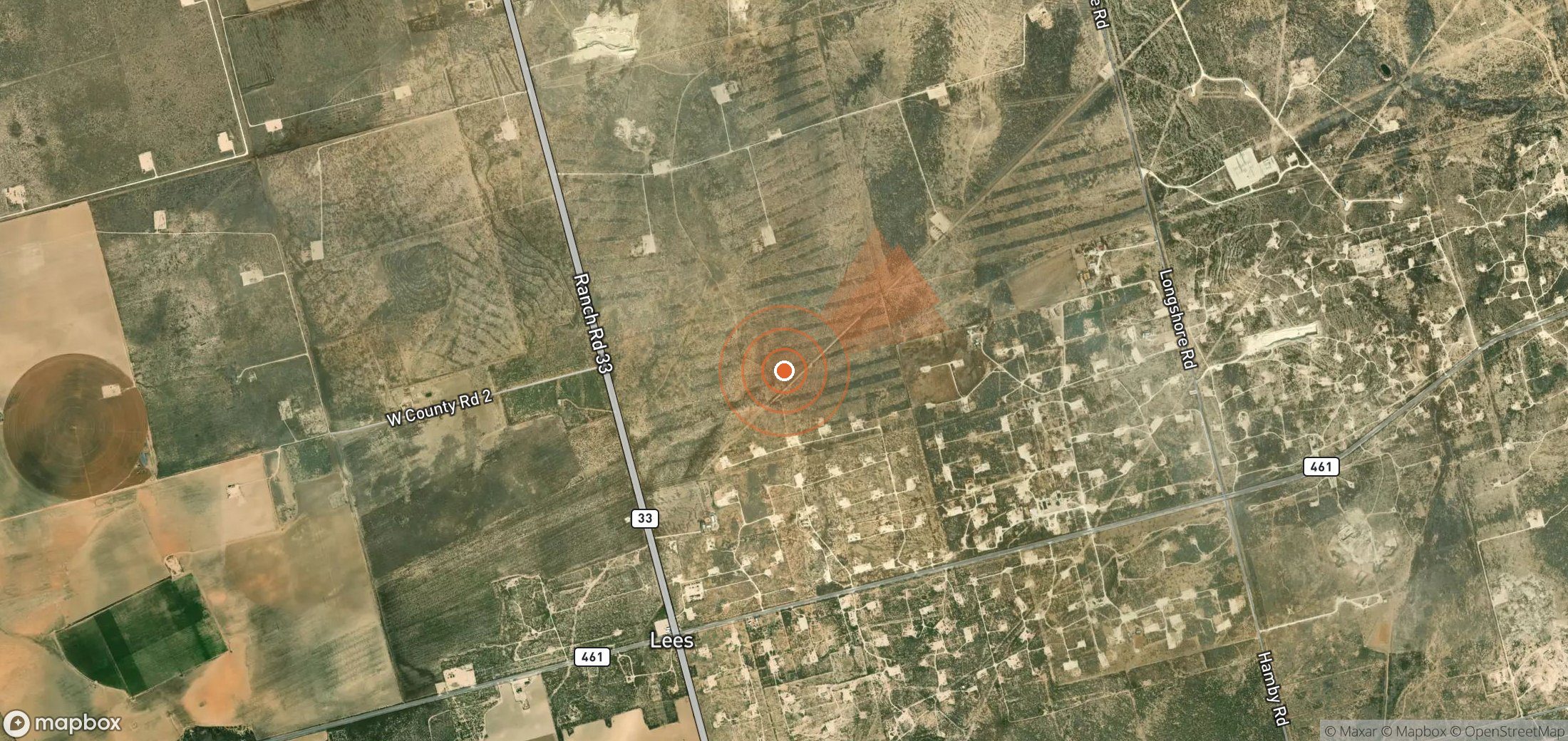Satellite map of methane plume locations in United States