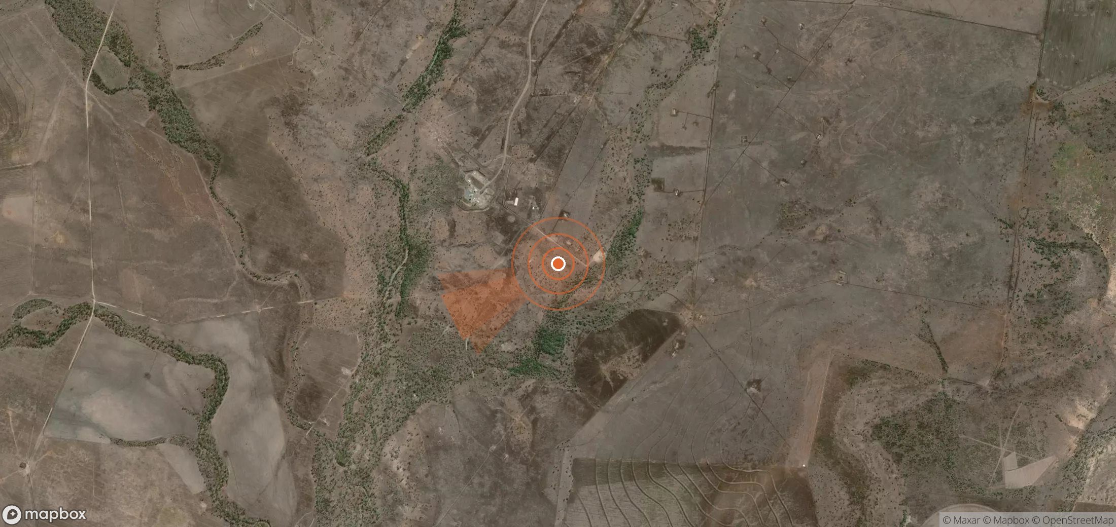 Mapa satelital de plumas de metano en Australia