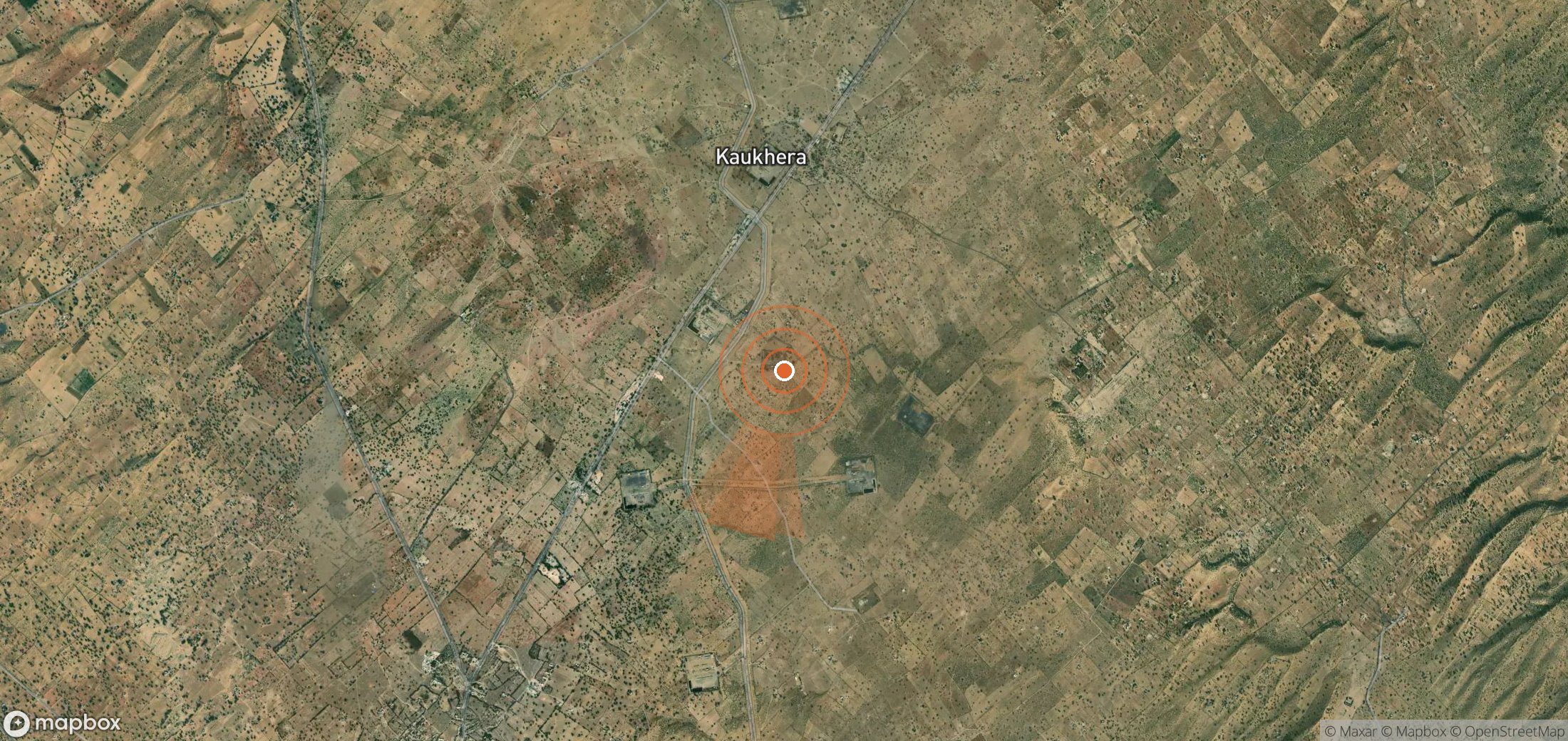 Satellite map of methane plume locations in India